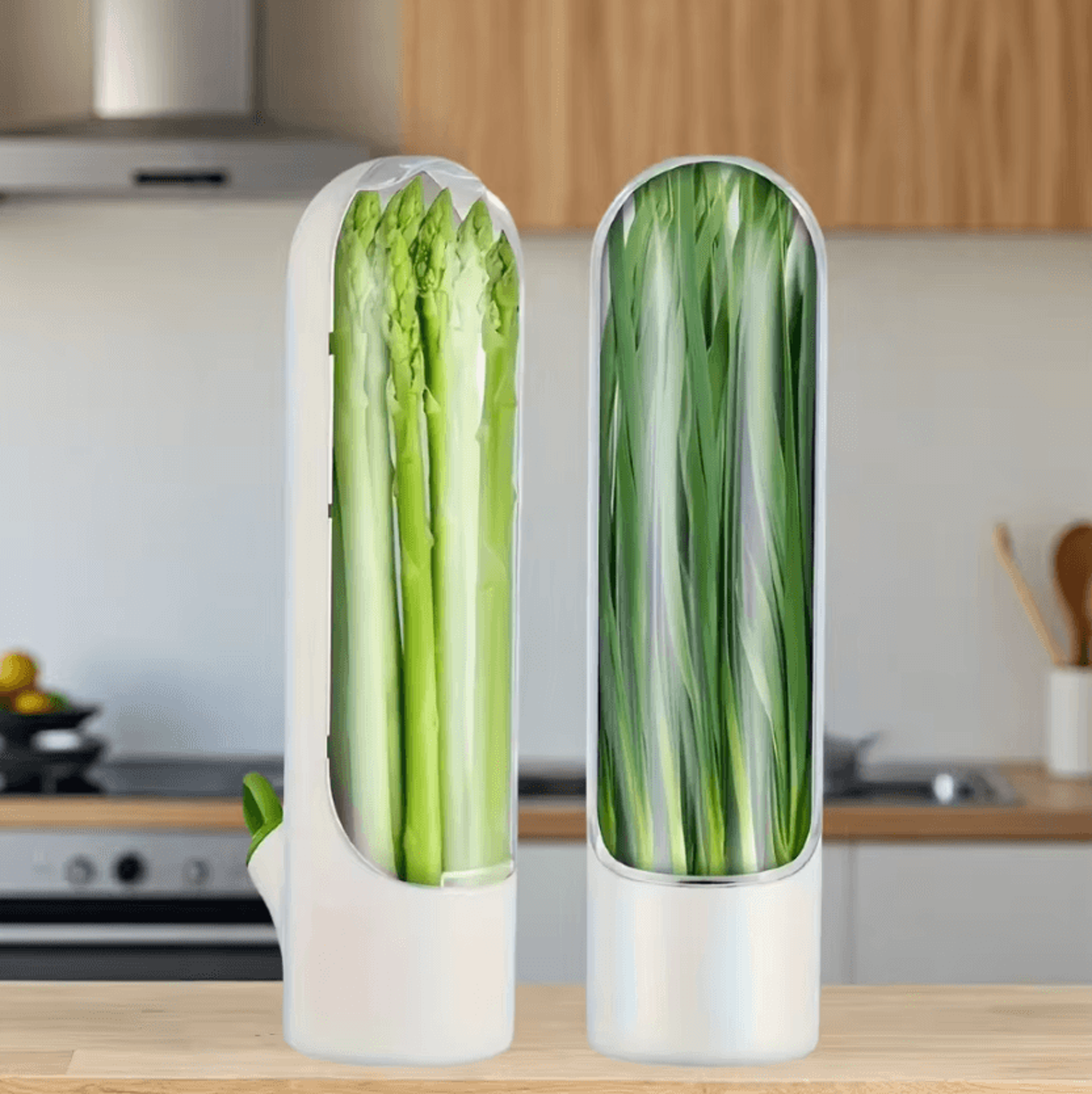 fresh herb keeper & vegetable storage bottle for refrigerator organization