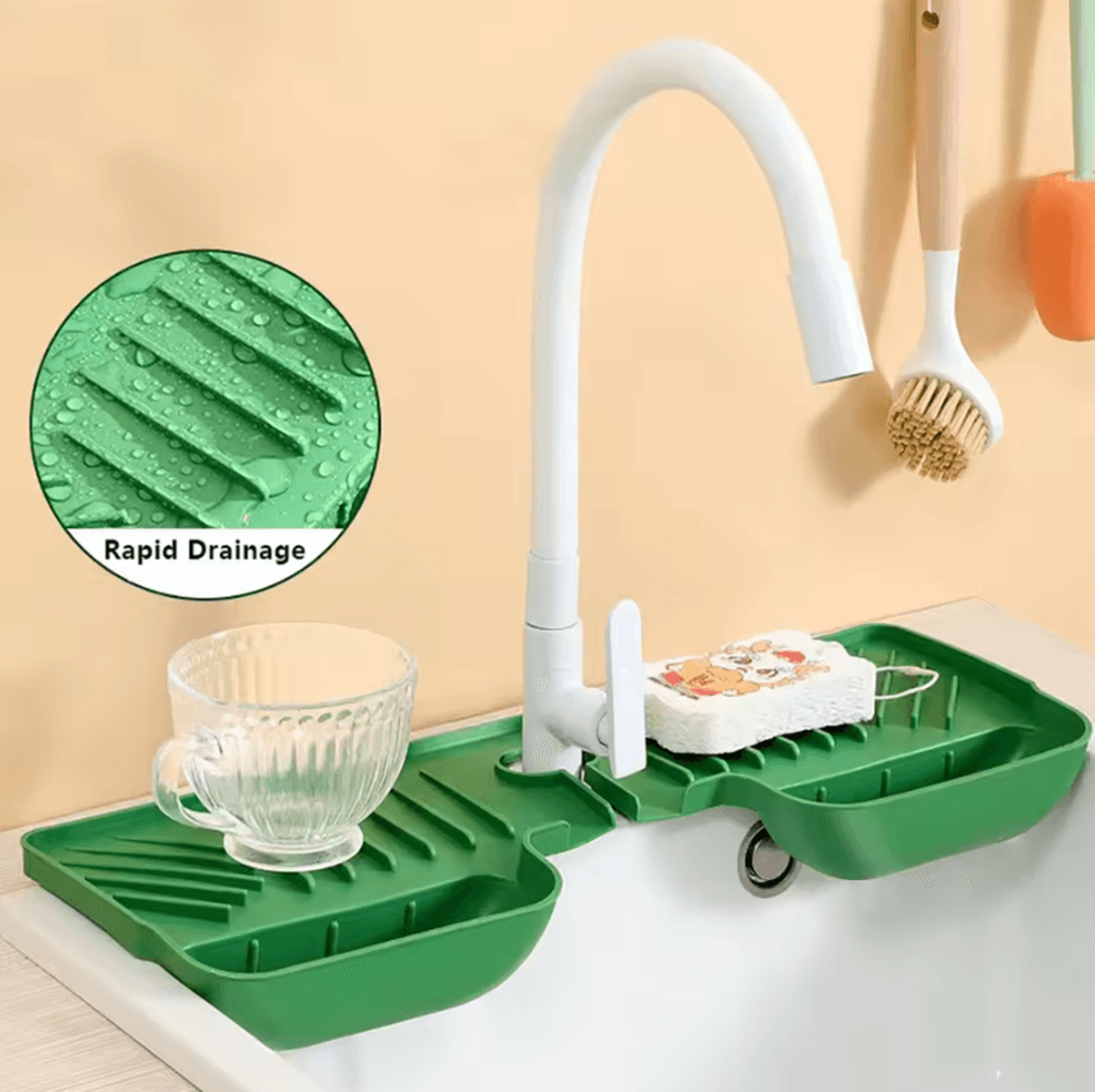 silicone sink splash guard mat for faucet & countertop protection