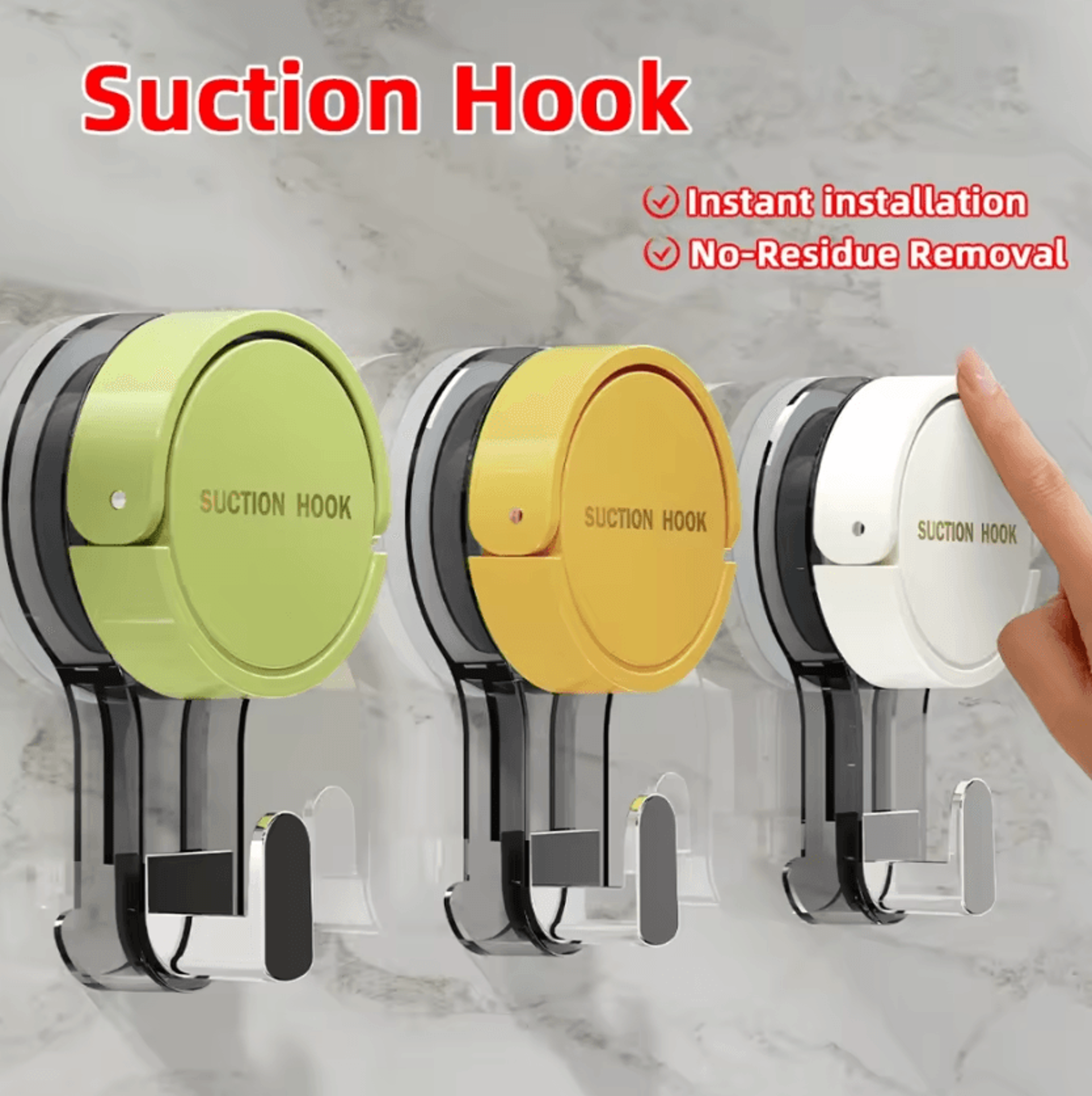 suction hooks strong vacuum power traceless no-drilling adhesive hooks for home bathroom kitchen door back and toilet ar