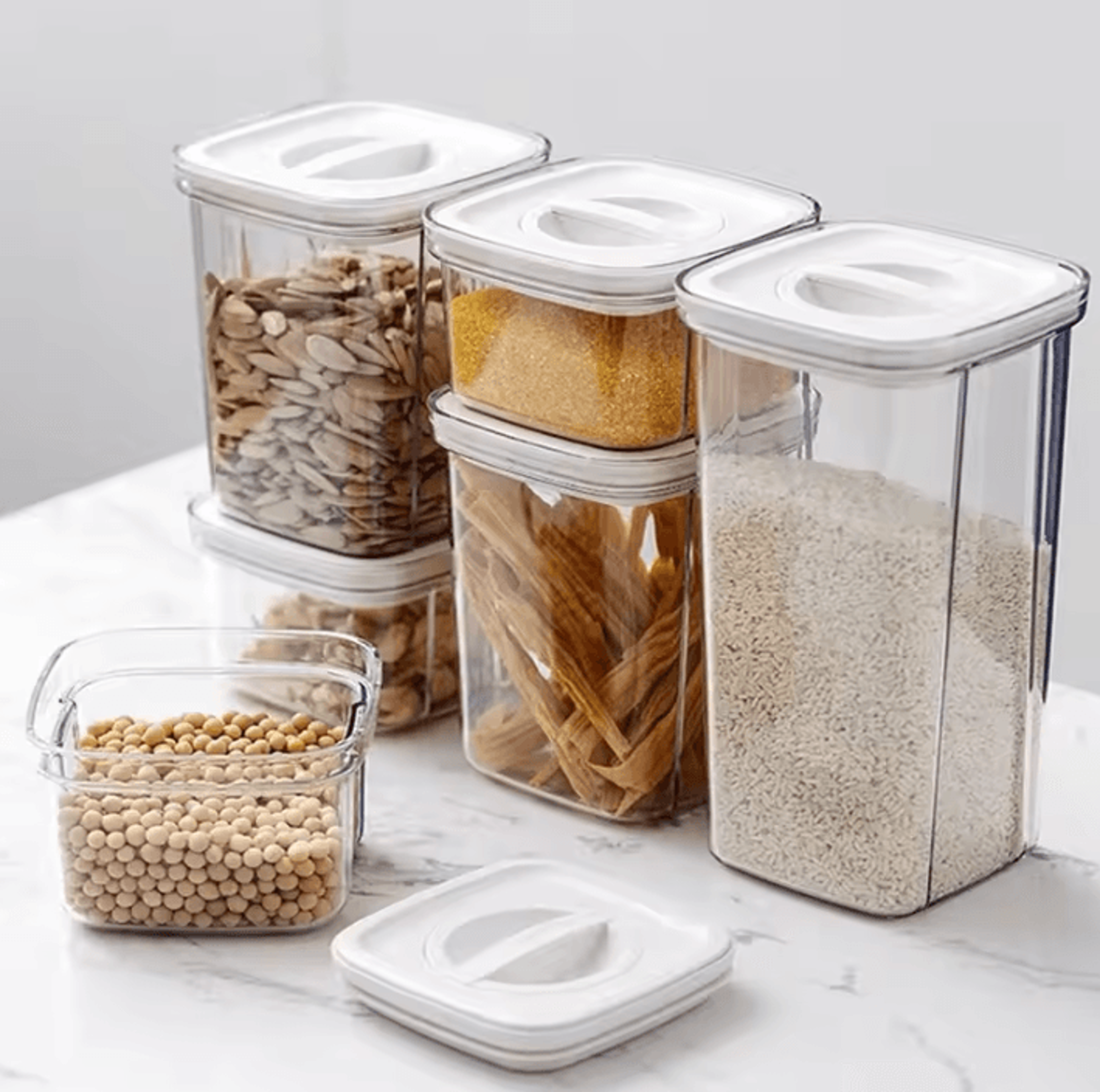 airtight grain storage container set