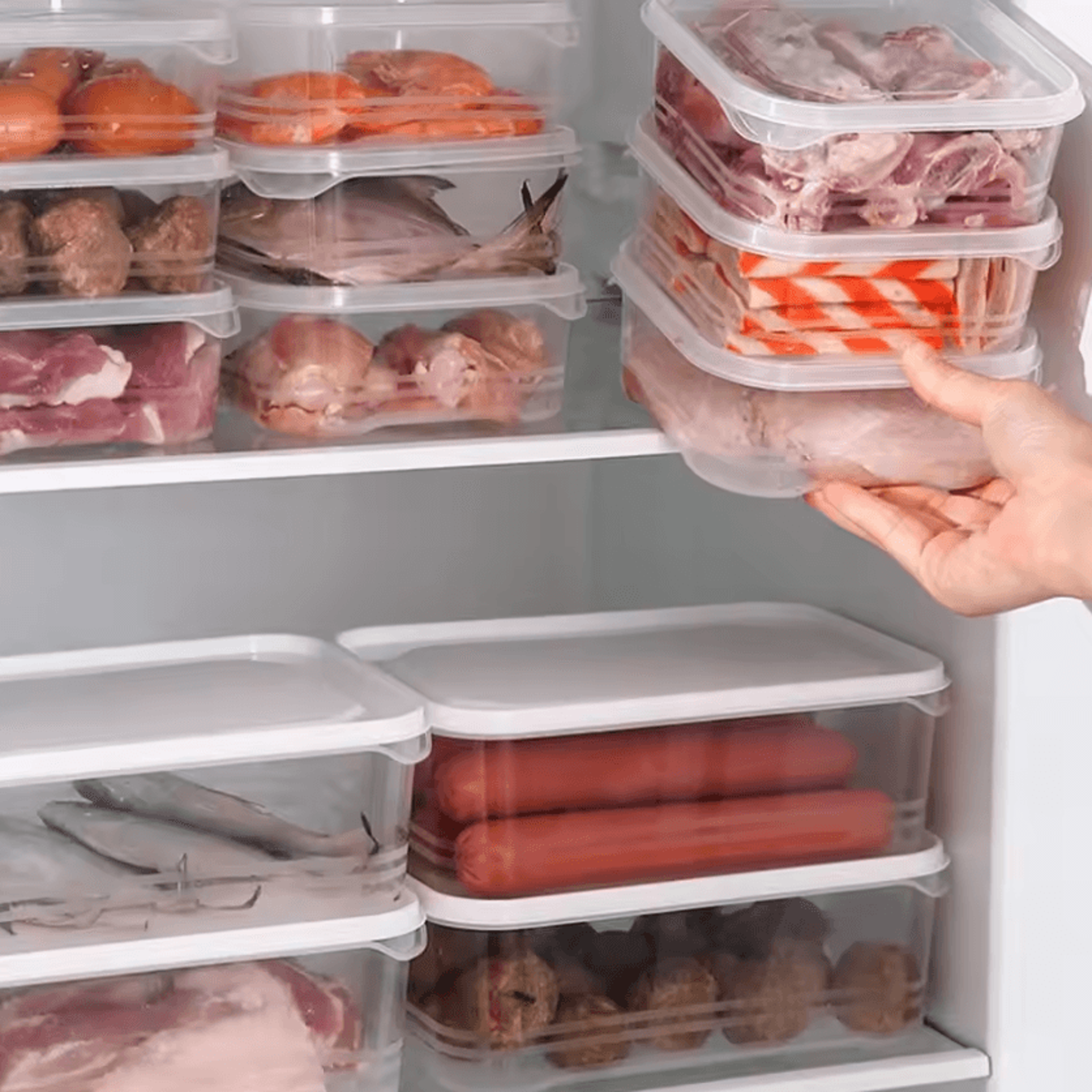 refrigerator dumpling storage box with airtight lid