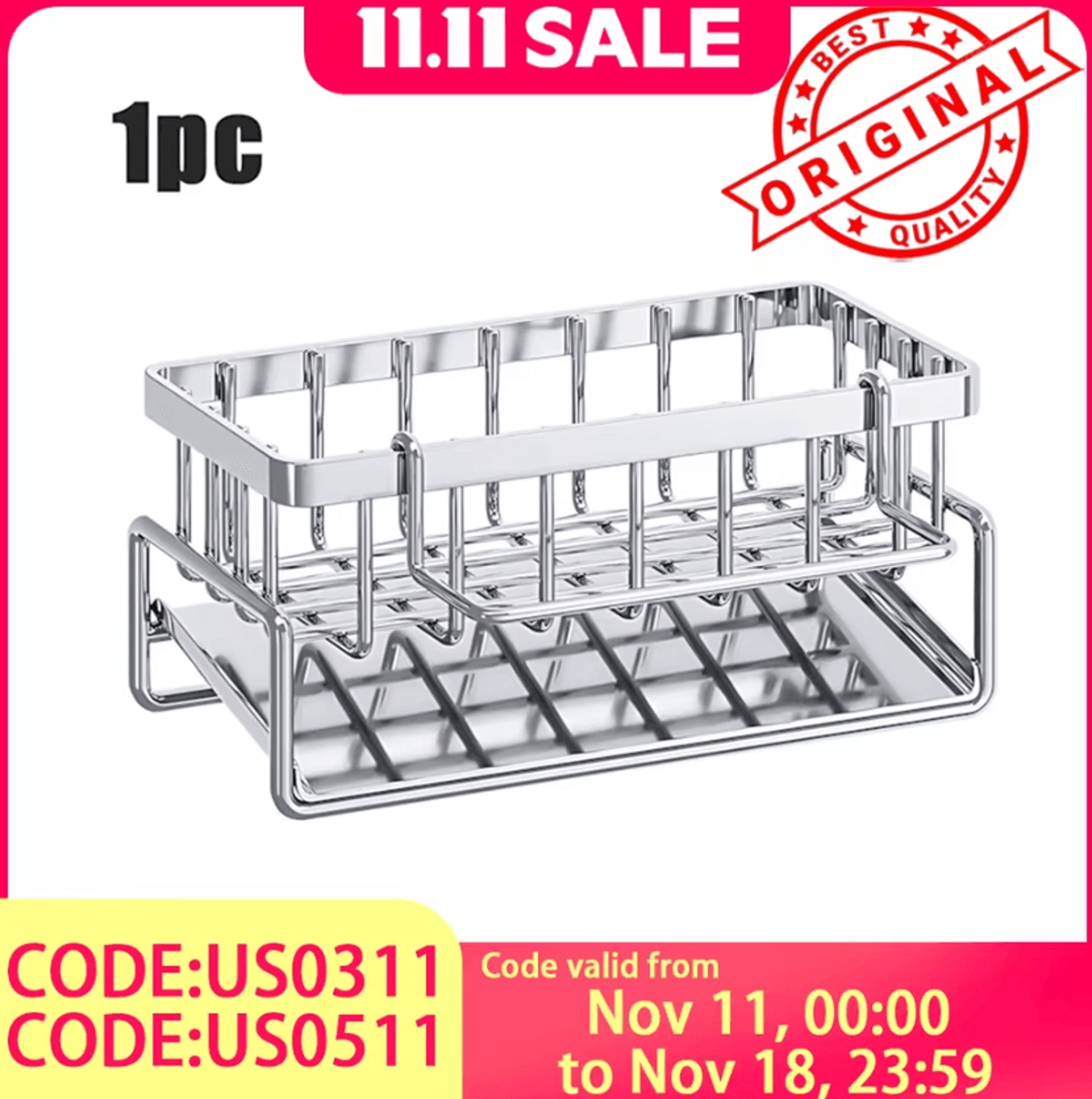 stainless steel over-sink drying rack organizer