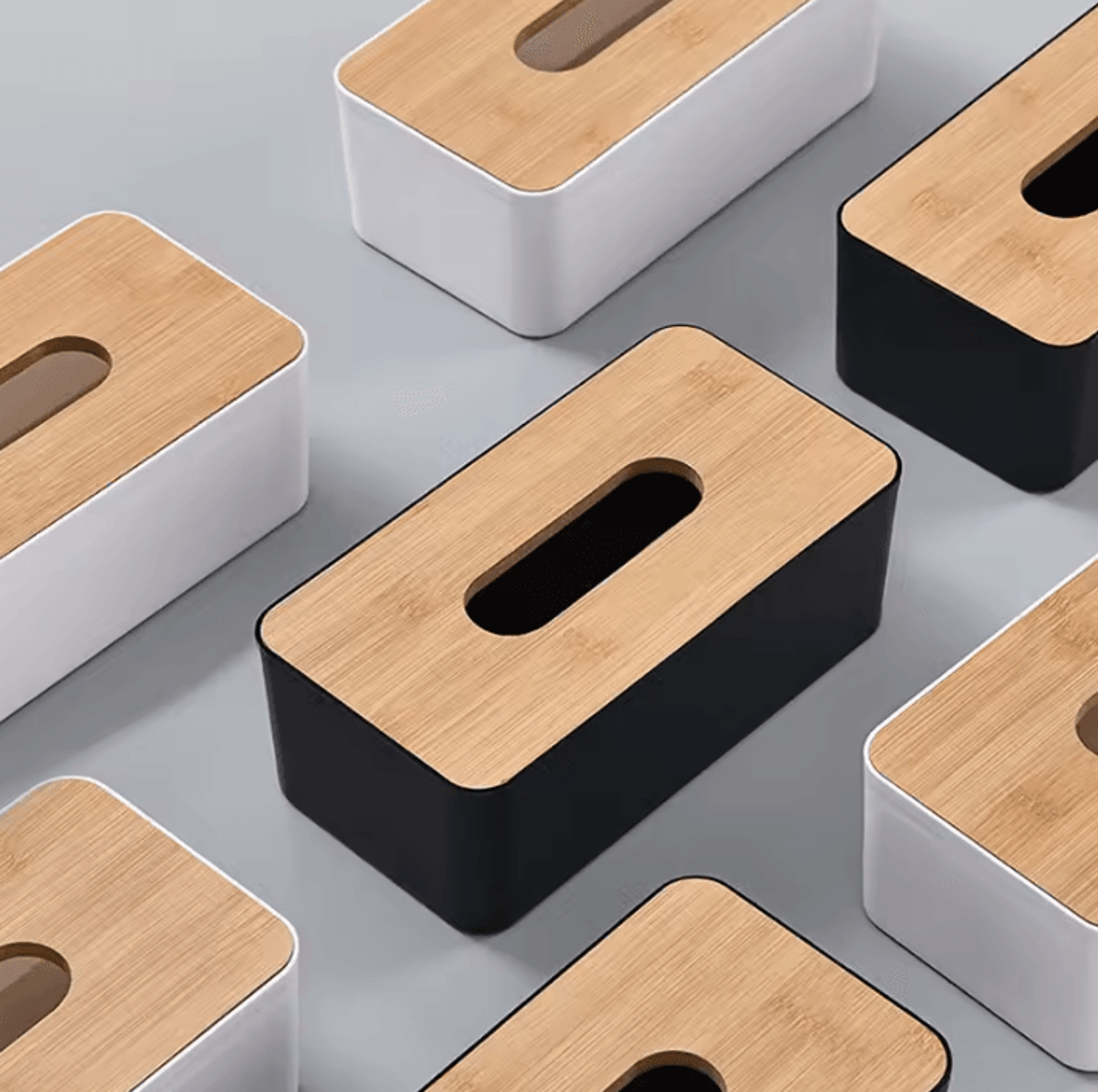 minimalist rectangular tissue box holder