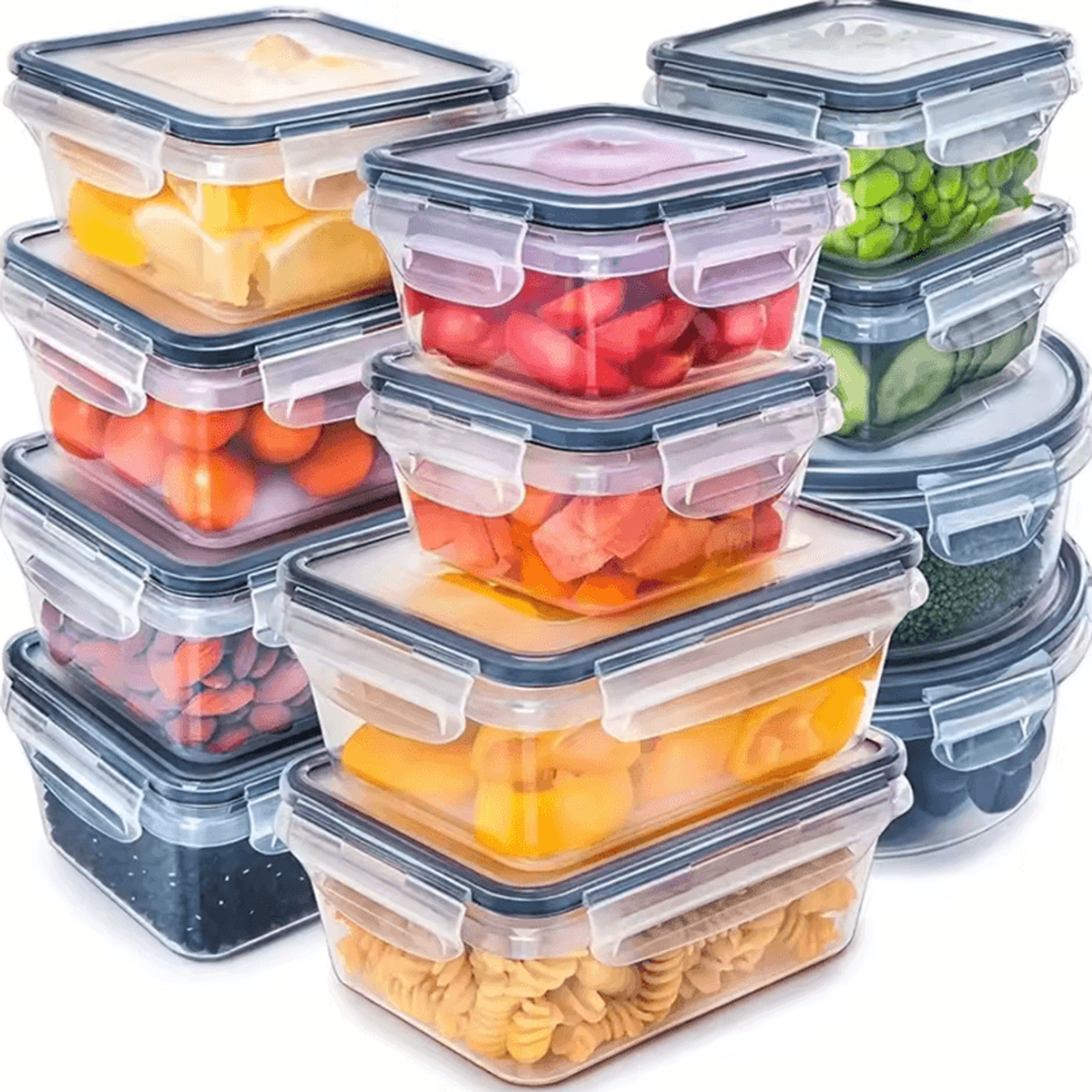 12-piece bpa-free food storage container set for pantry organization & meal prep