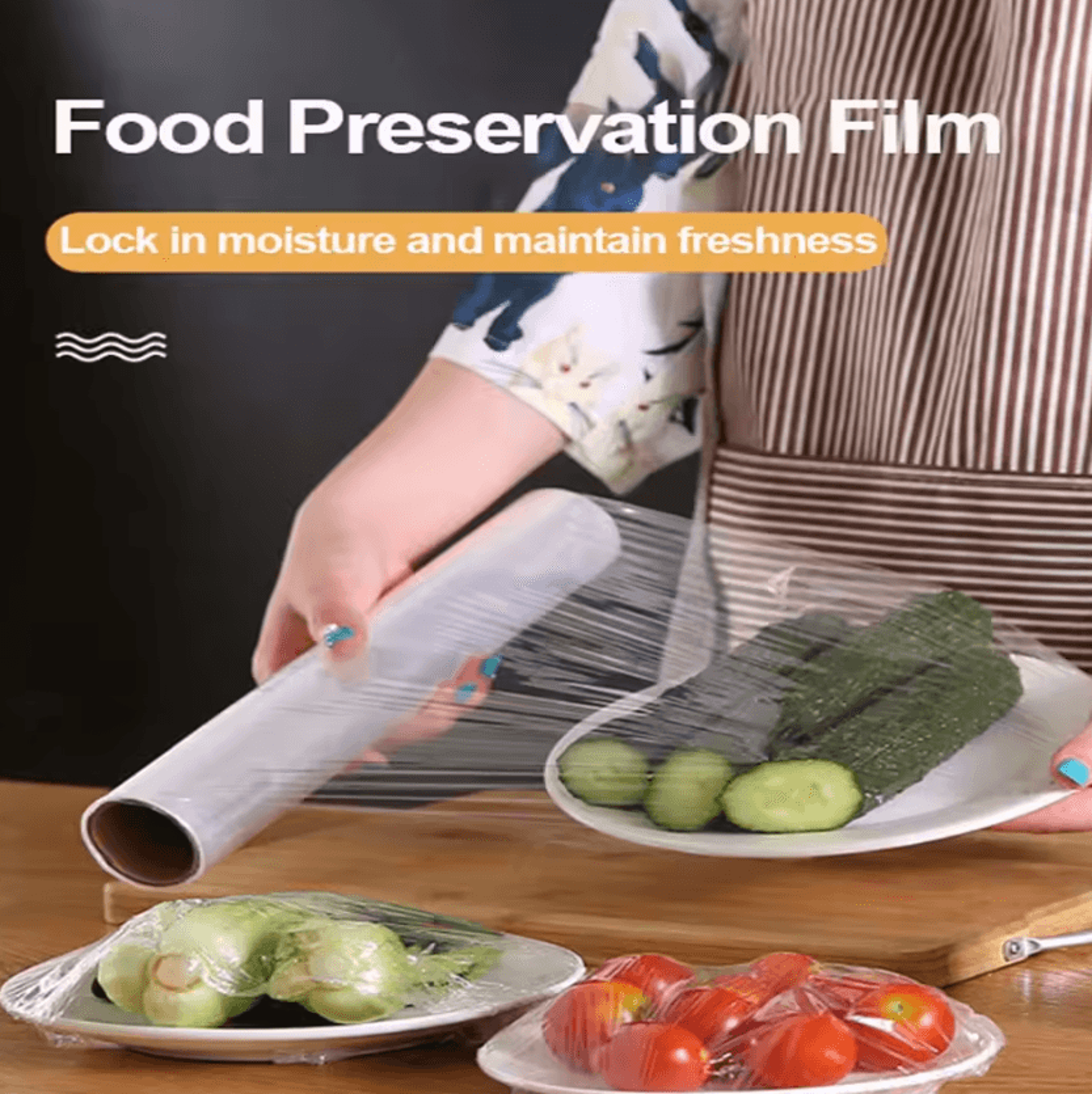high-temperature food cling film roll for fresh food storage & microwave use