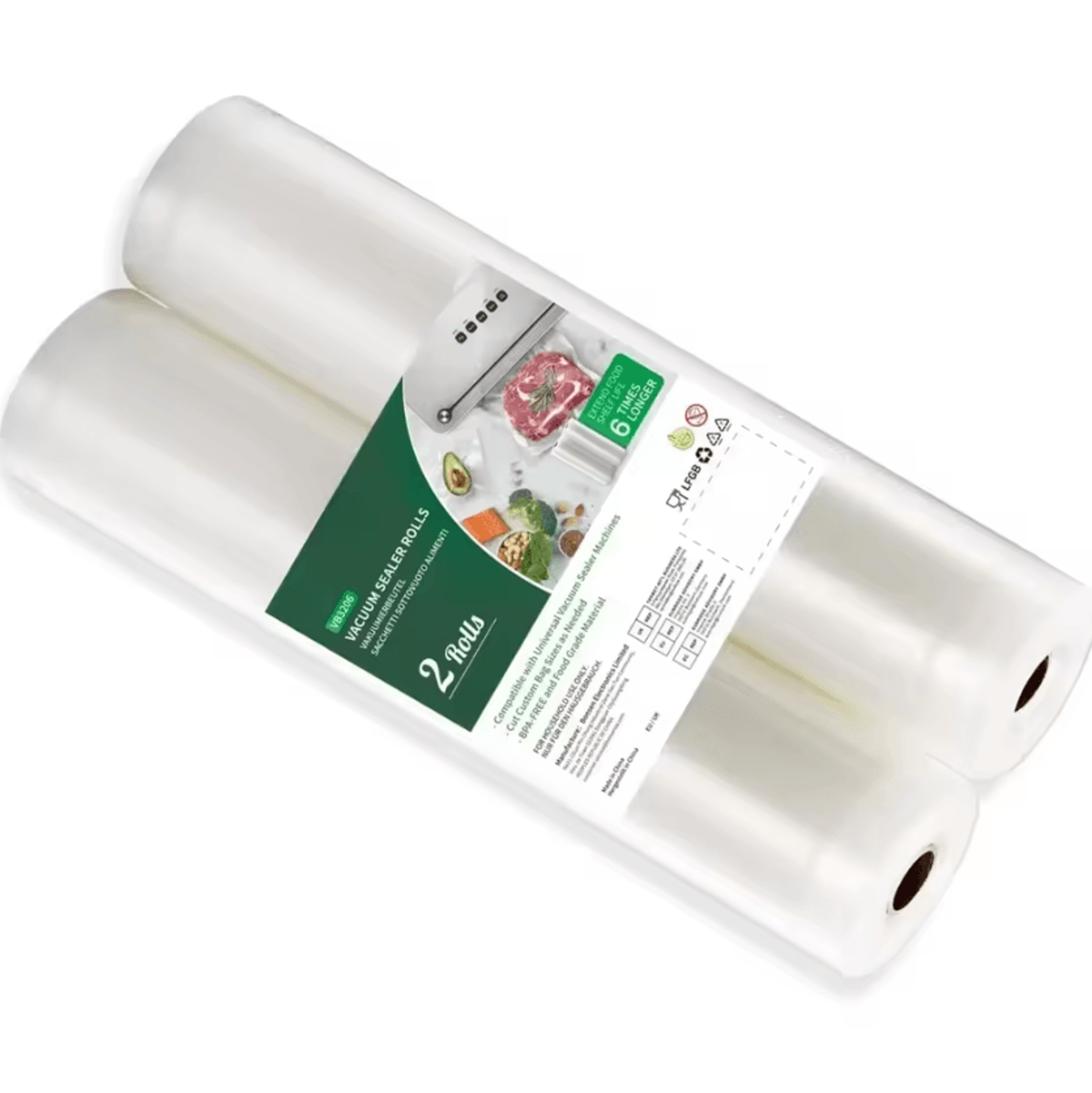 vacuum sealer bag rolls for food storage, sous vide cooking & long-lasting freshness