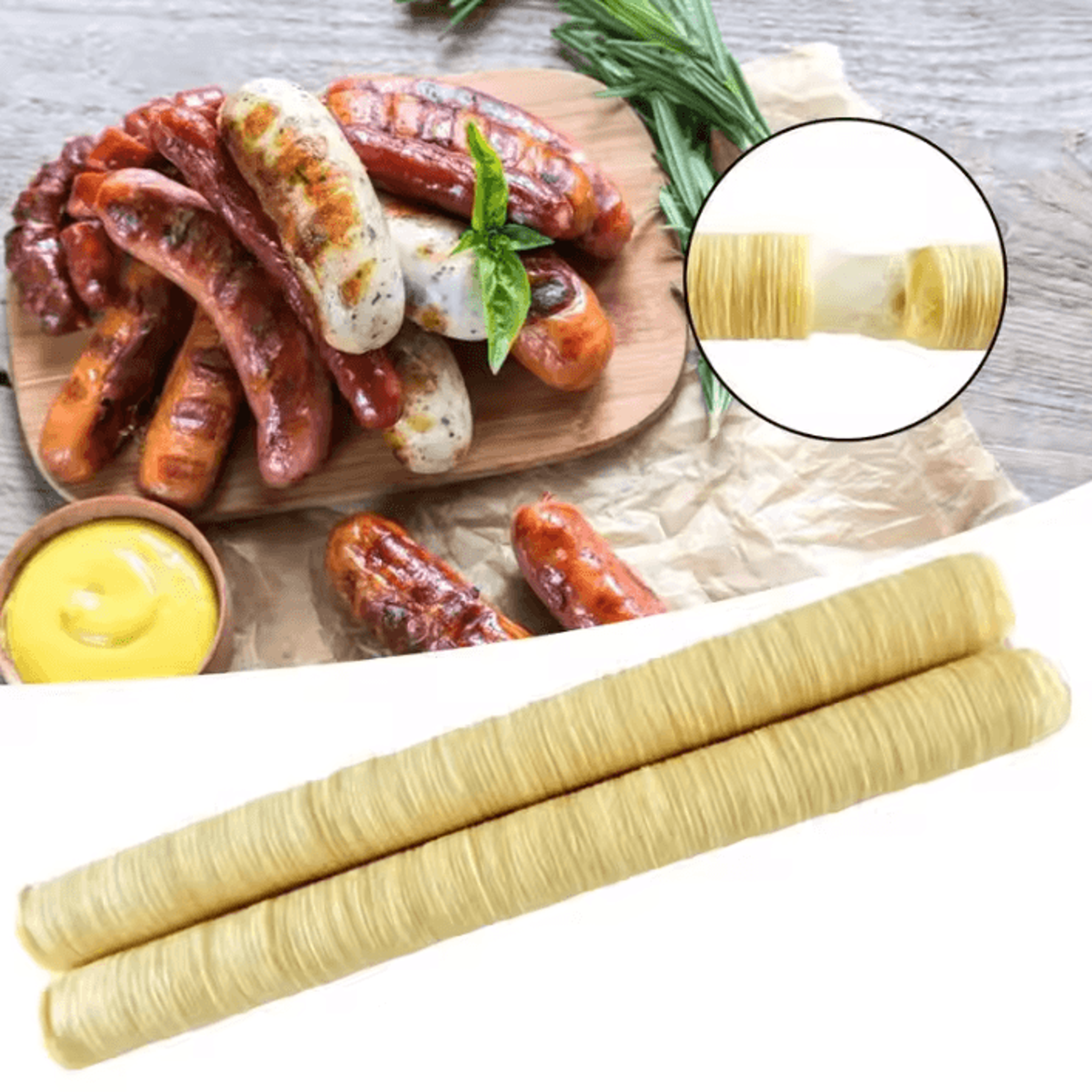 easy-peel collagen sausage casings for homemade sausage making & food preparation