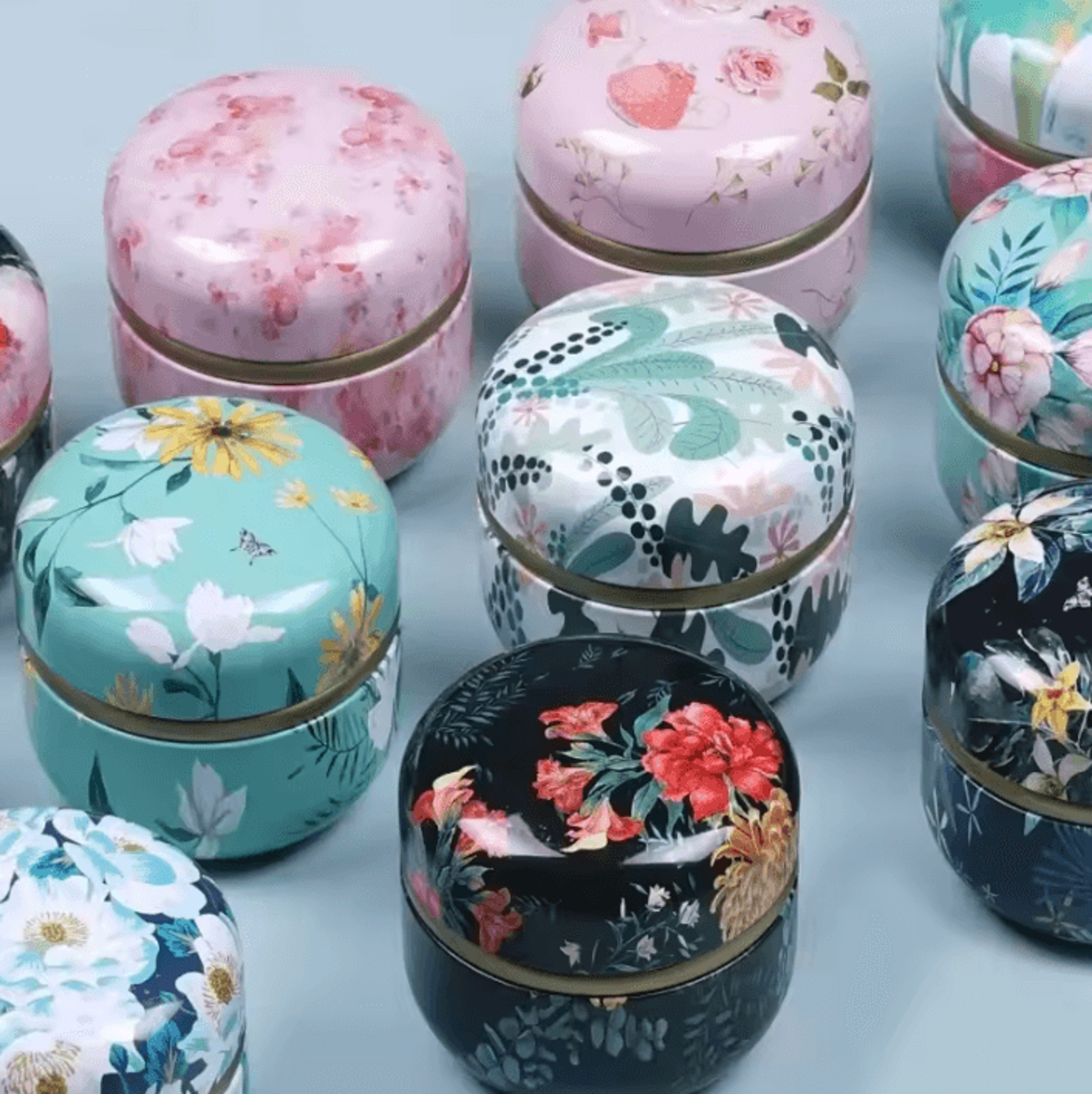 vintage tea caddy storage canister