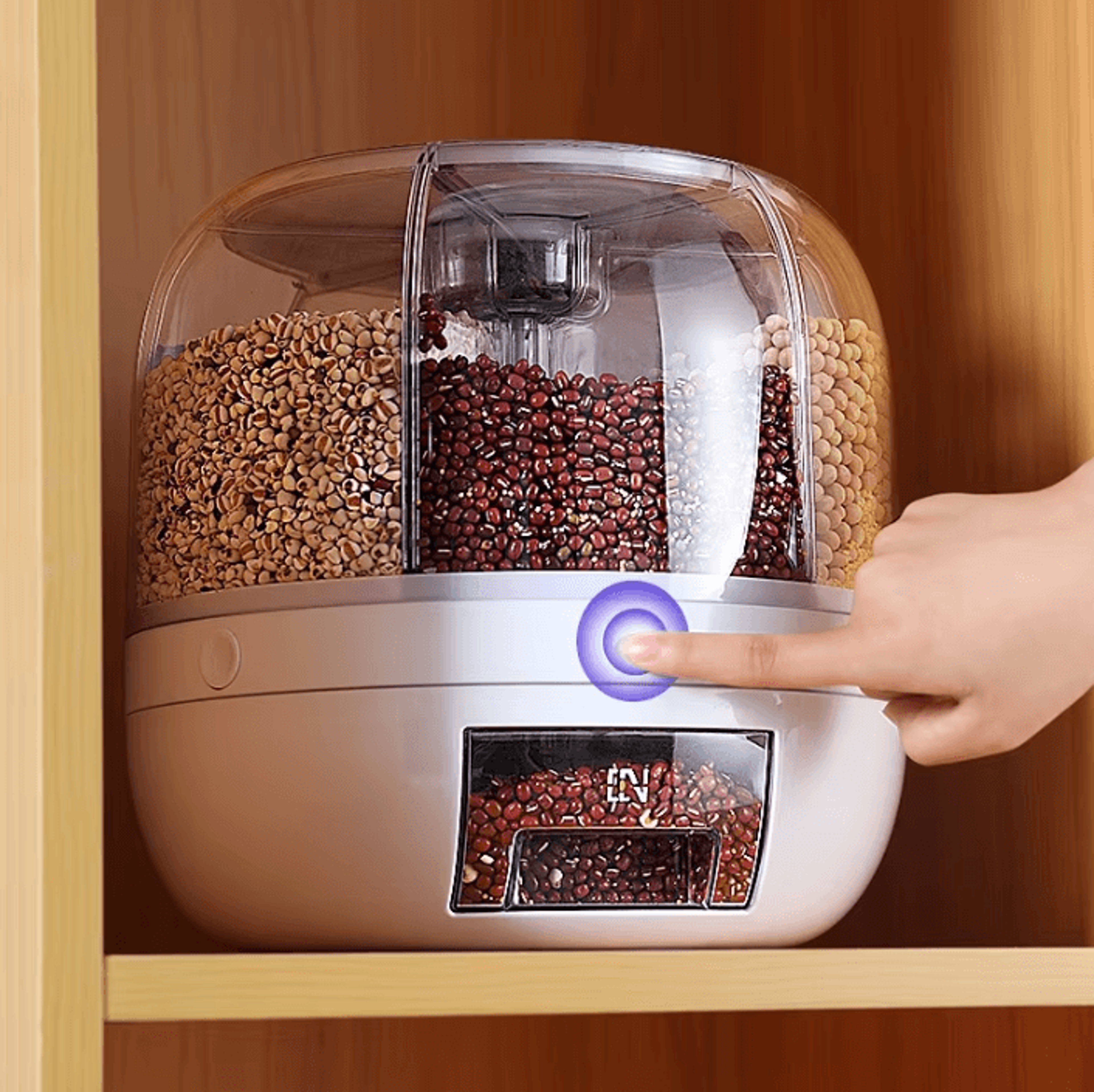 360 rotating grain storage organizer