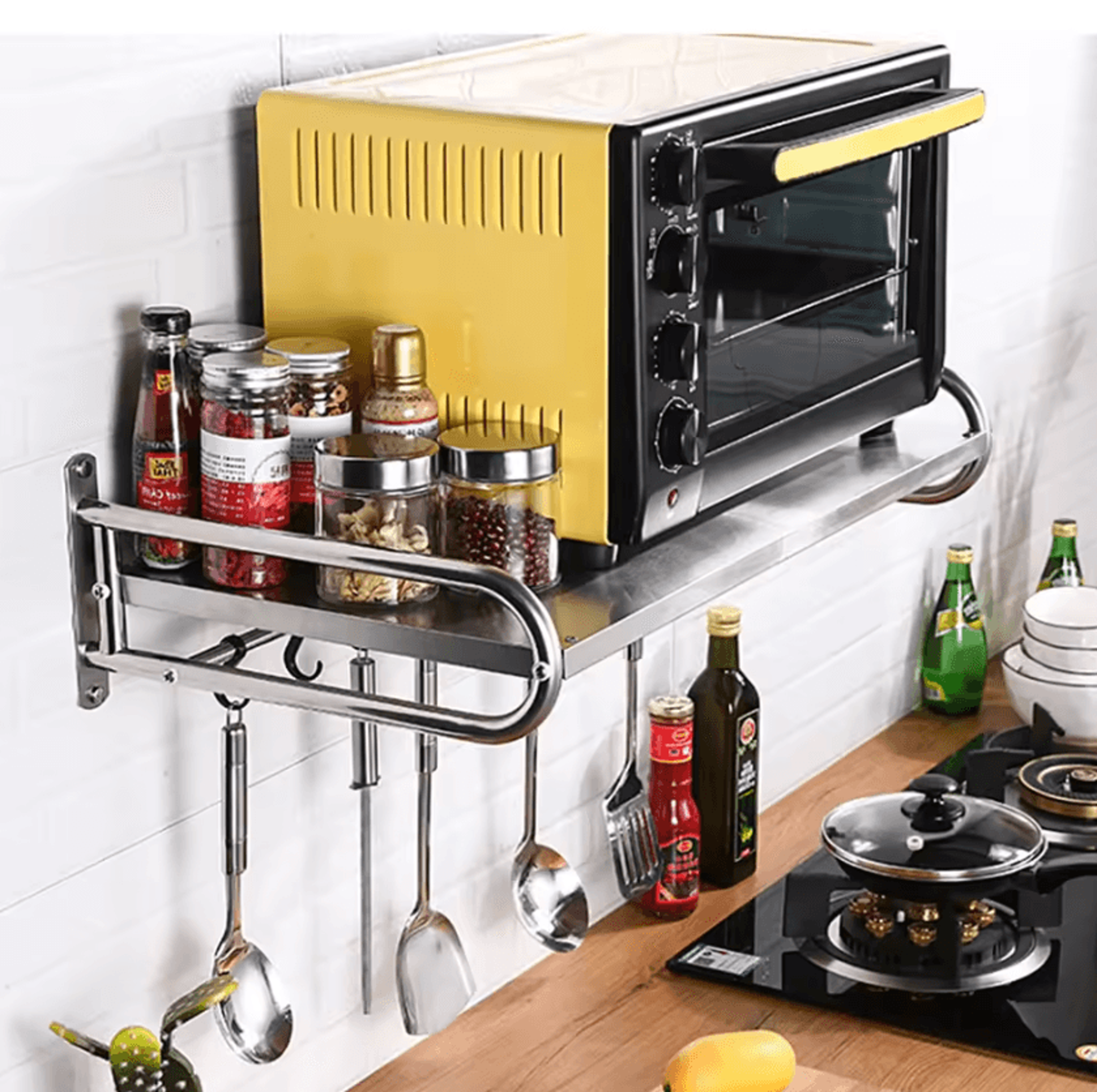 spacelift stainless steel microwave oven rack