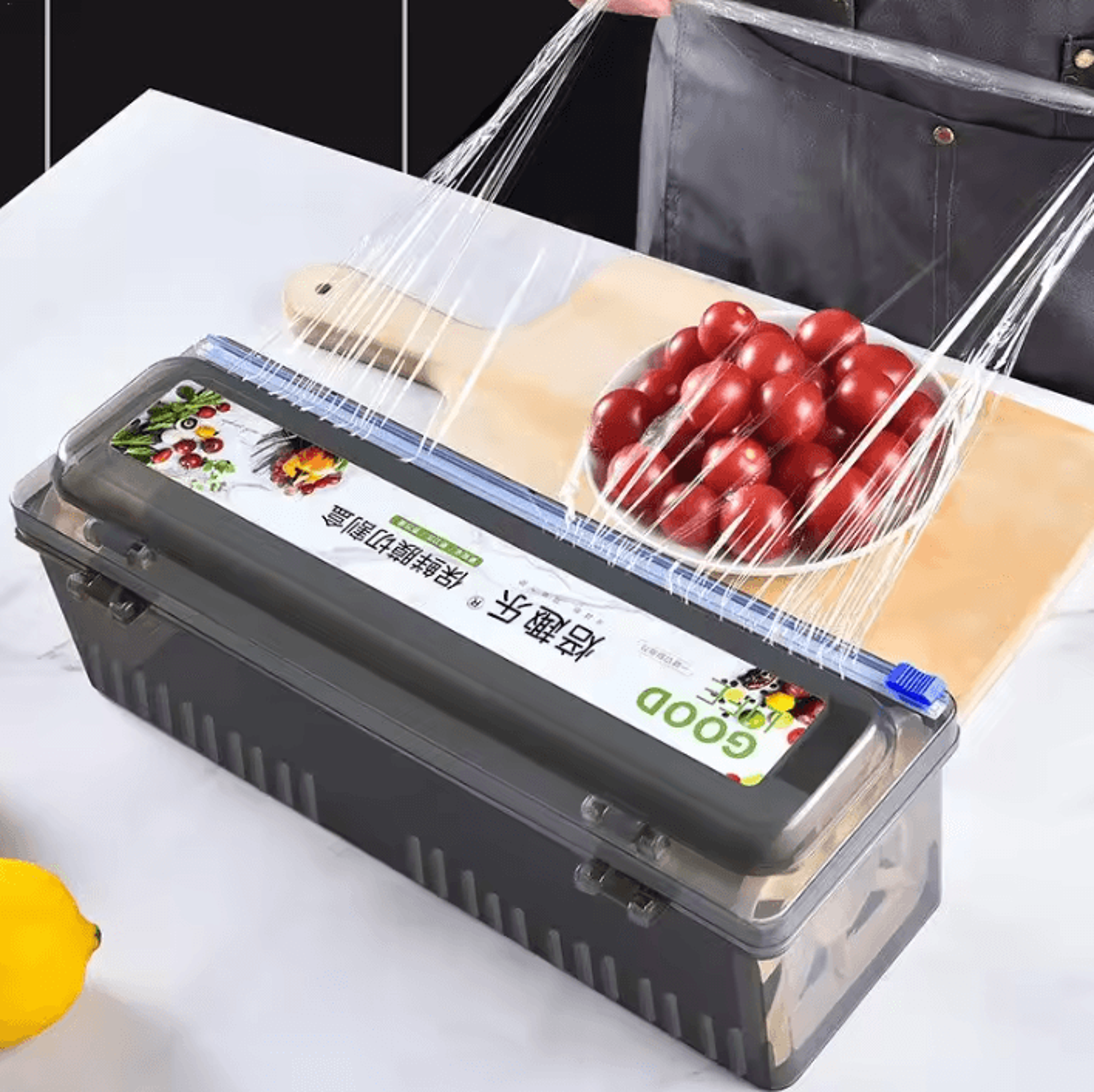 food preservation film cutter plastic packaging dispenser storage box, aluminum foil stretch film cutter storage box
