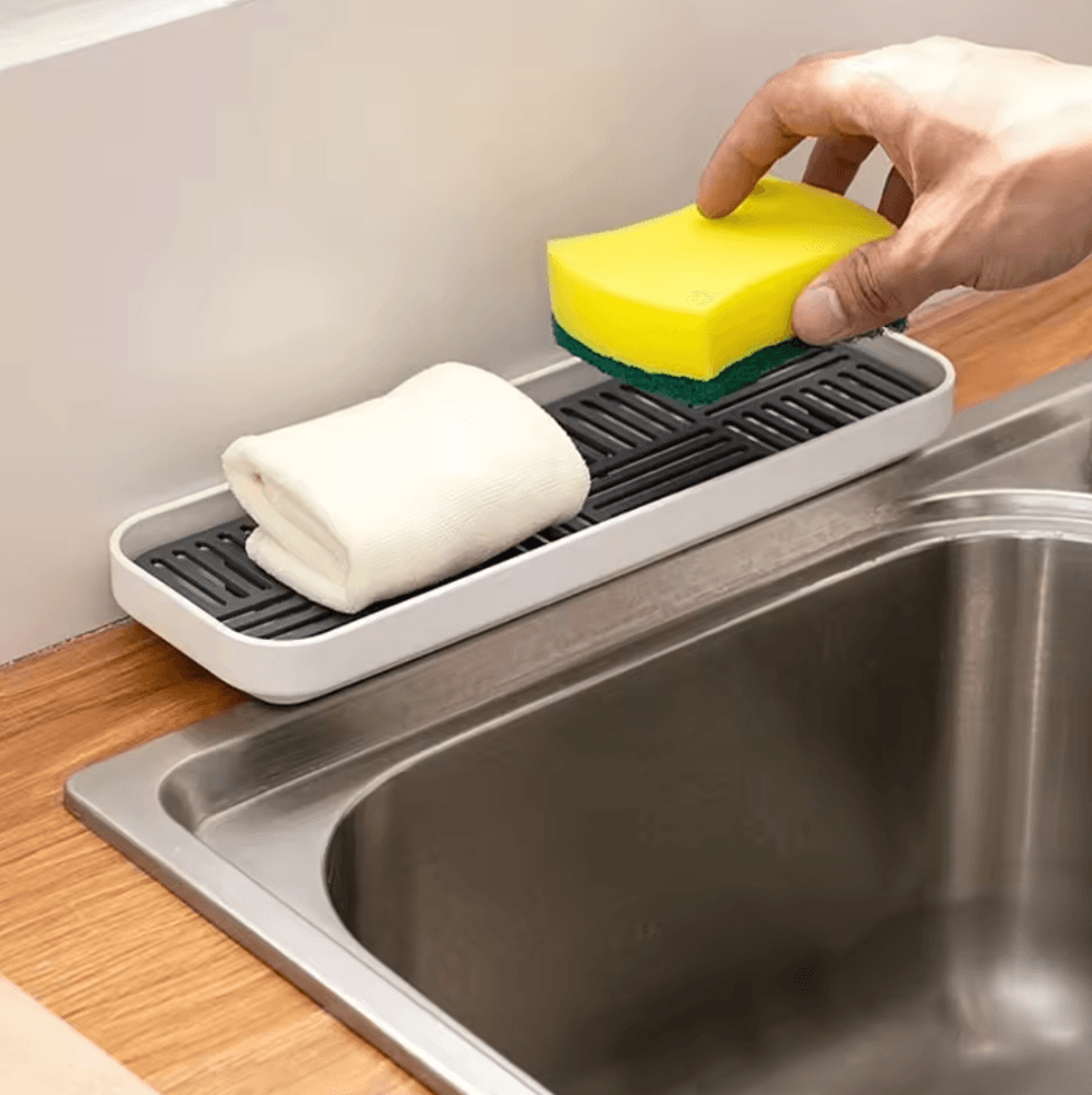 dryease double-layer dish drainer tray