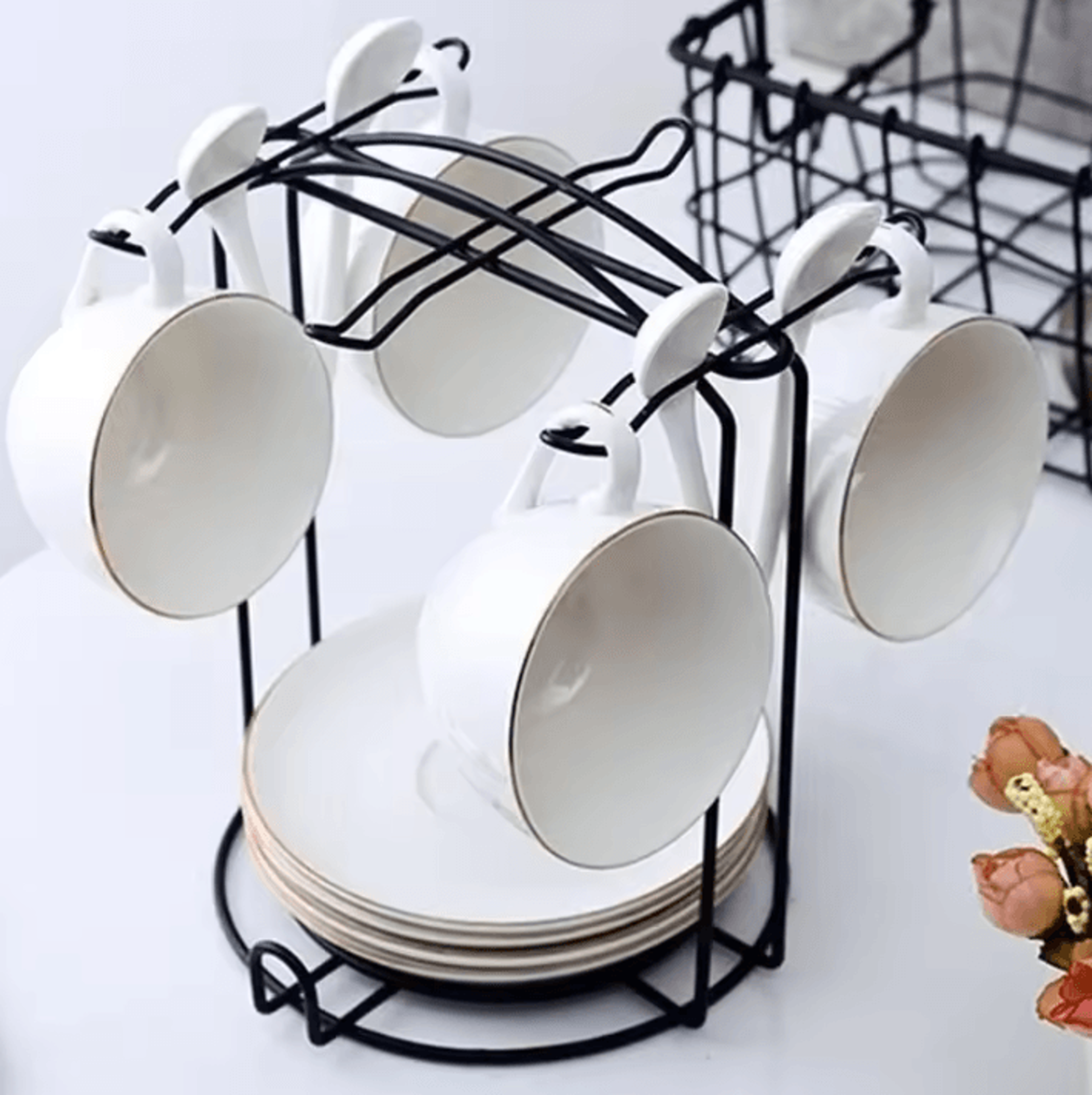 ironnest hanging coffee cup holder rack