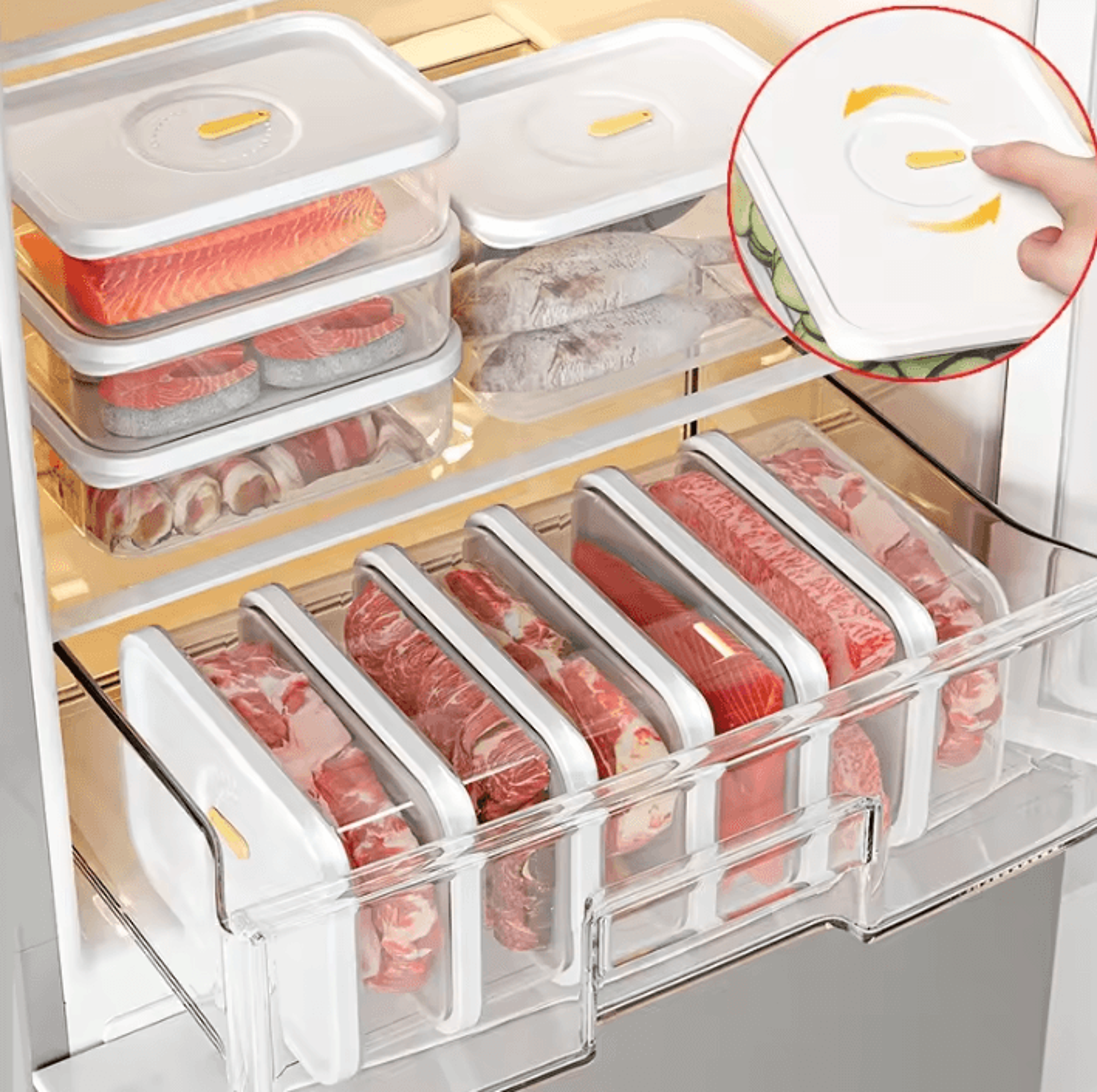freshslice deli meat & cheese storage container