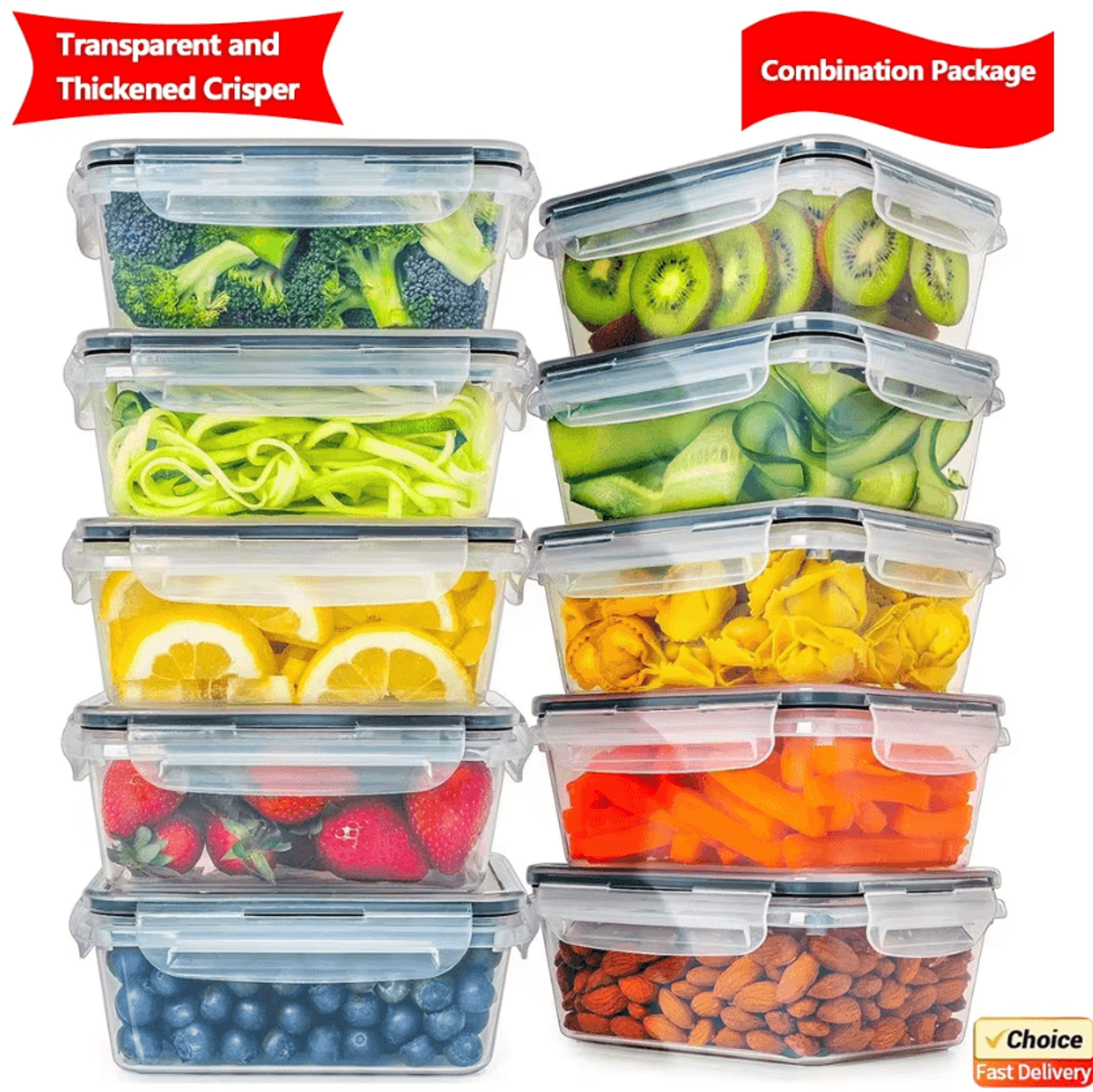 freshlock pantry container set – 4-piece airtight food storage containers