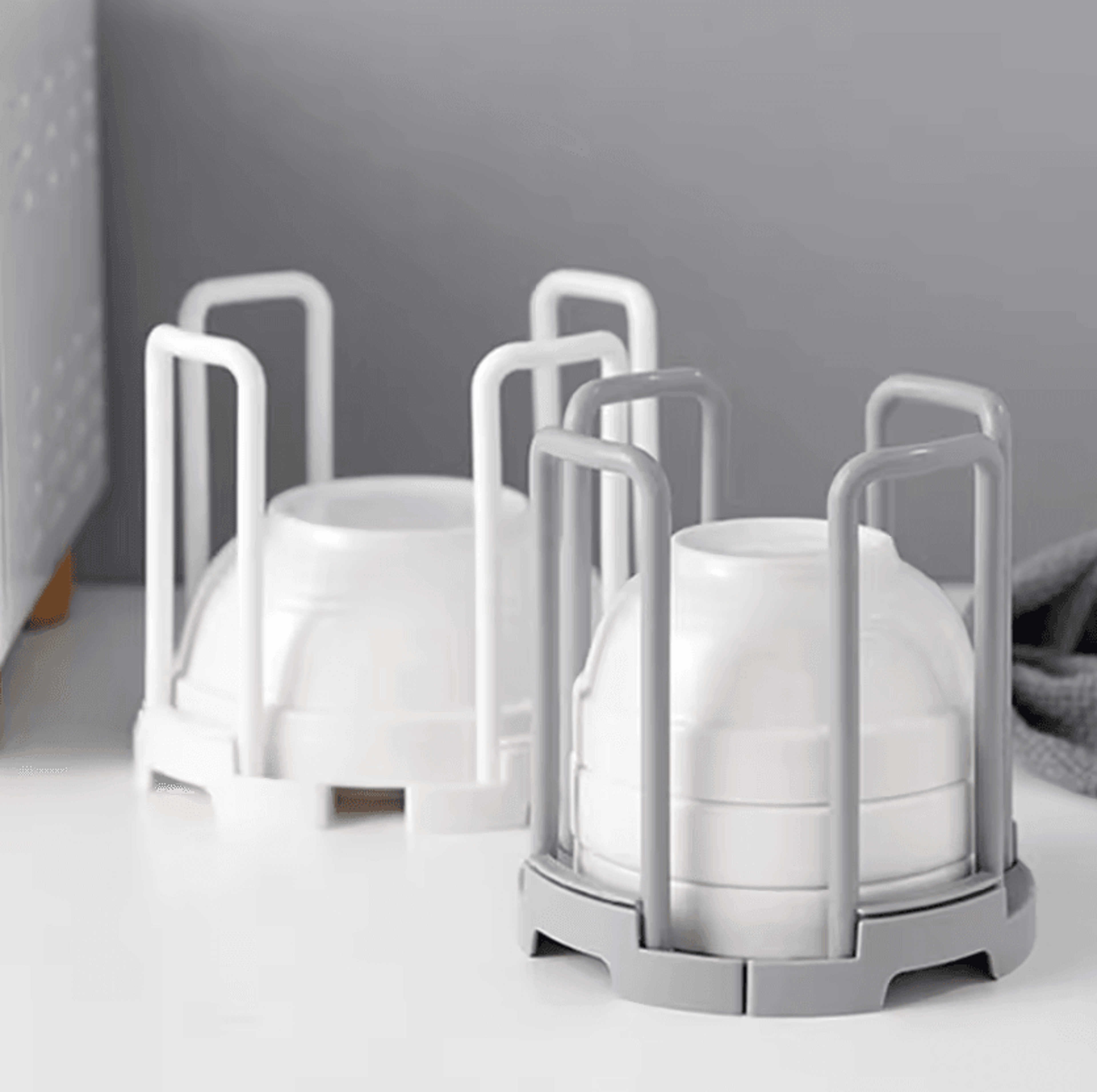 adjustable drain & bowl storage rack – multifunctional desktop dish organizer