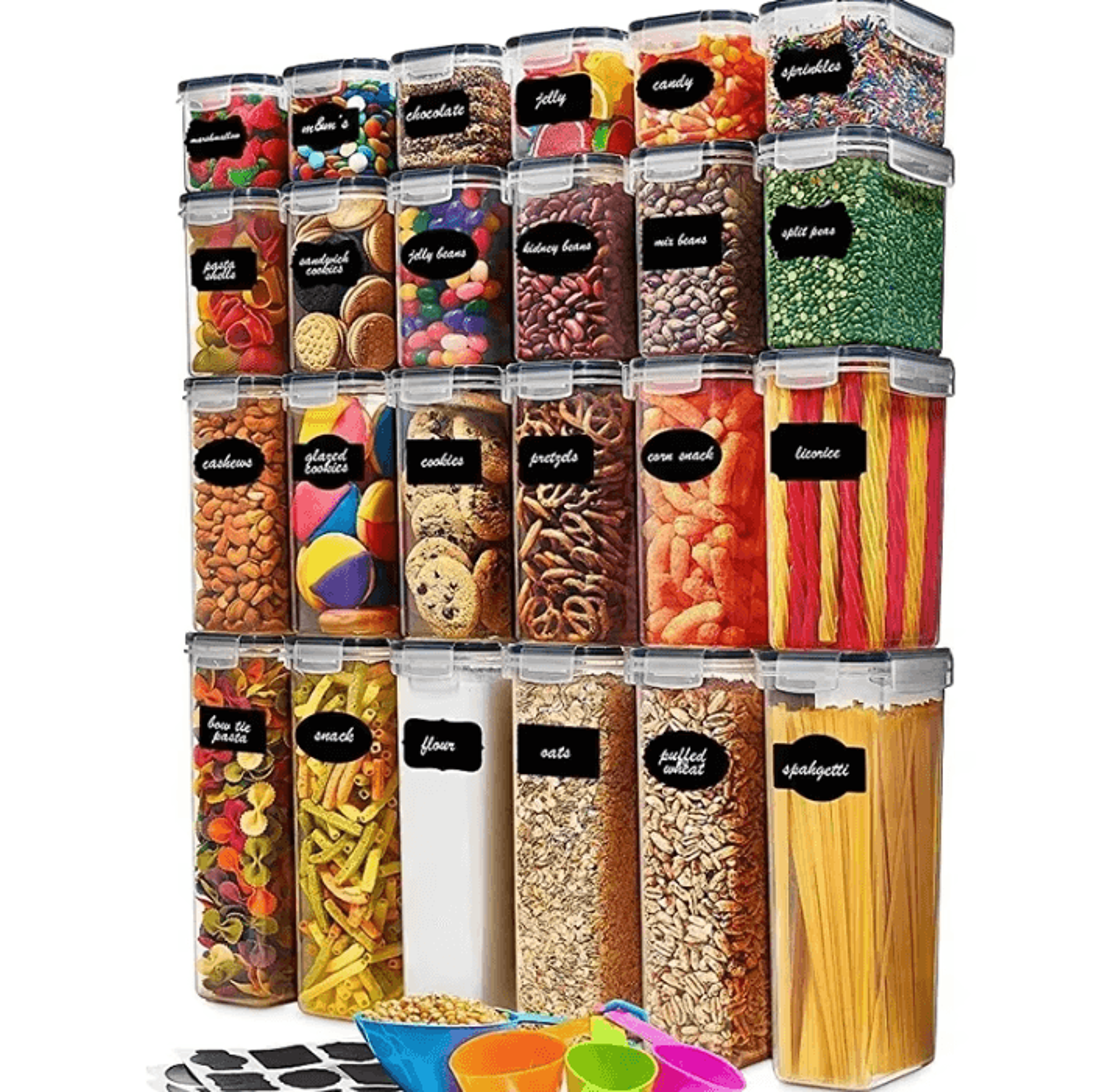 freshseal food storage container set – 5-piece airtight refrigerator organizer