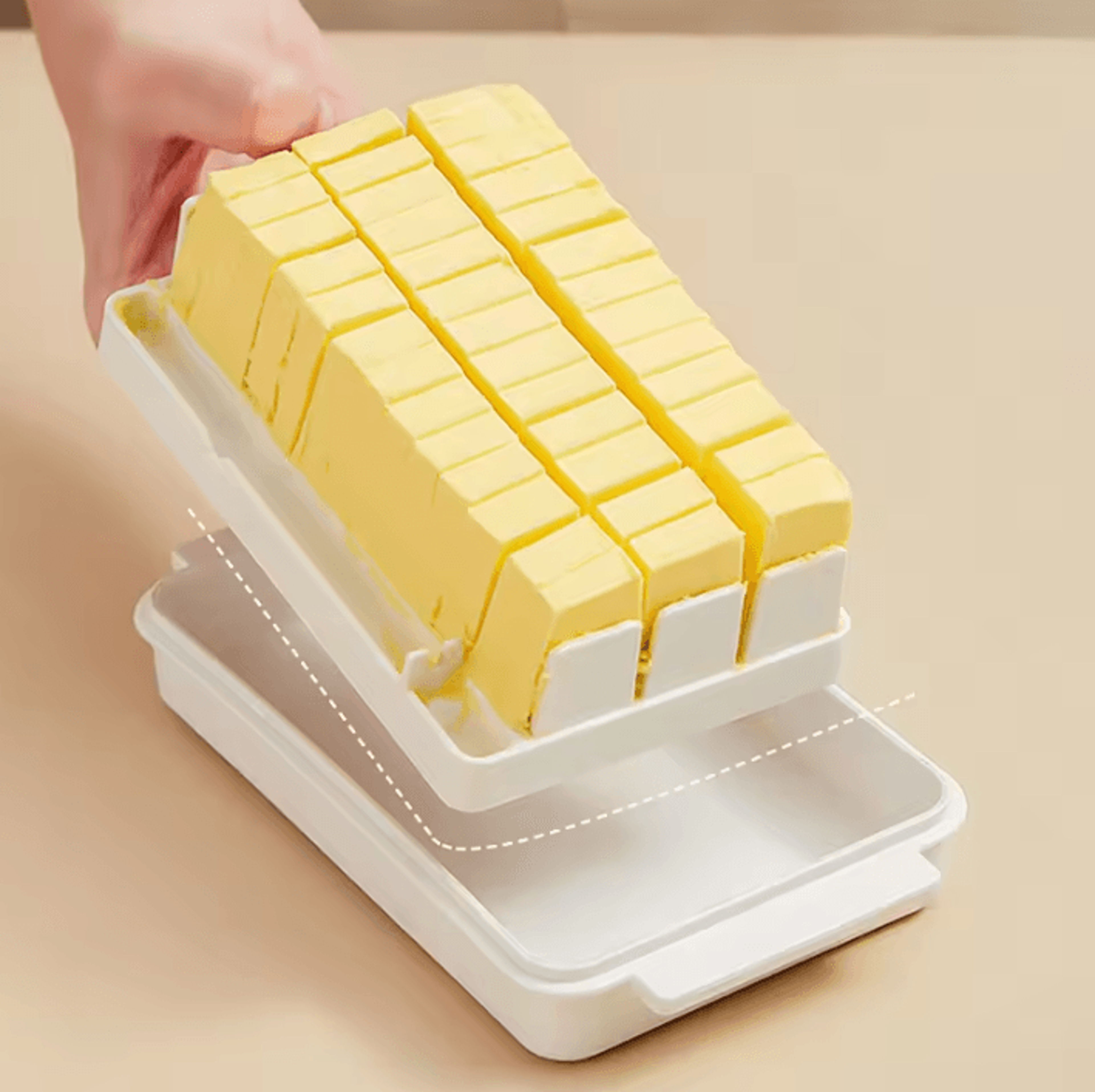 butter & cheese storage box with cutter – fresh-keeping refrigerator container