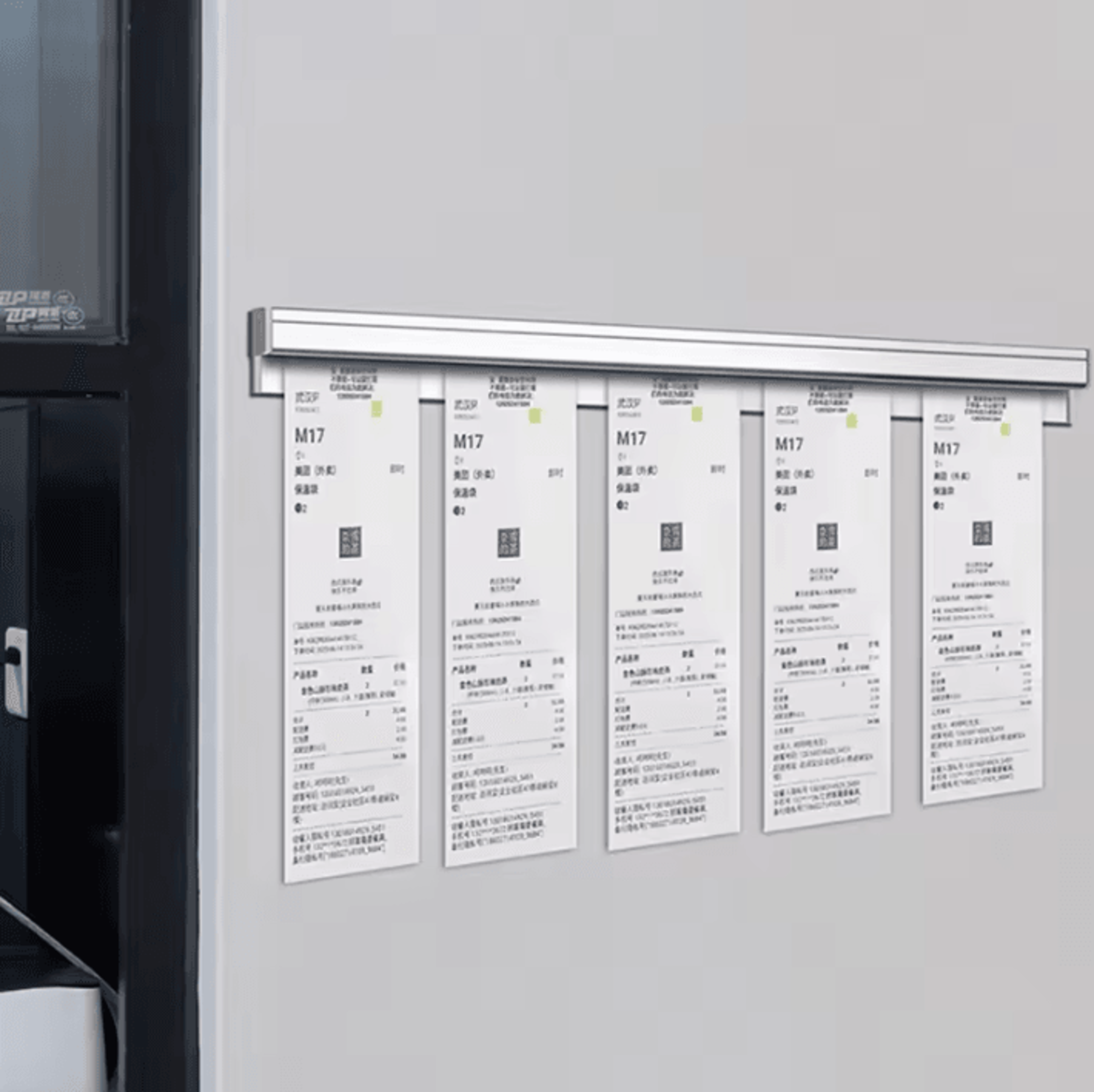 aluminum order ticket holder – punch-free kitchen receipt organizer