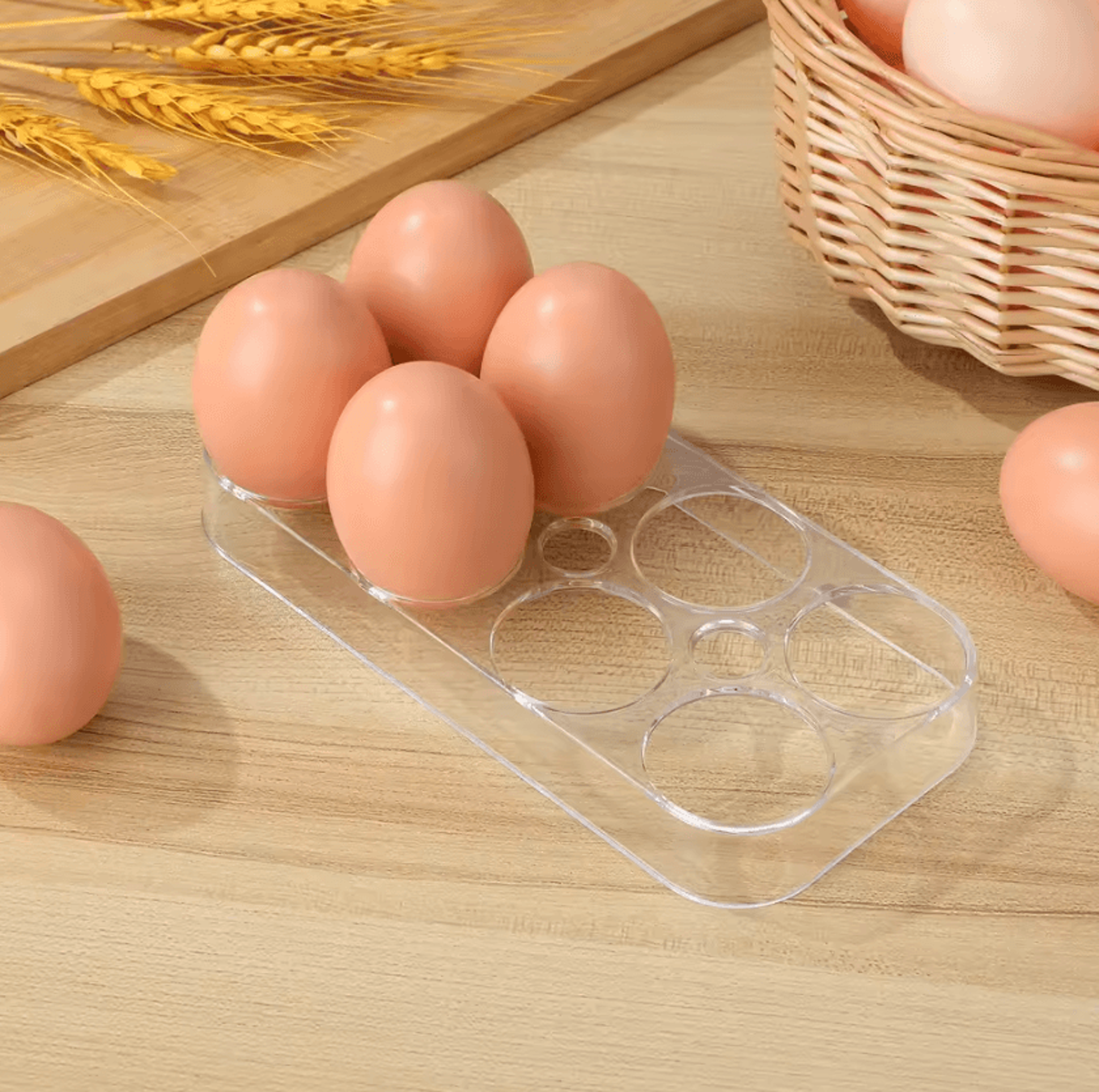 refrigerator egg storage box – stackable egg holder tray