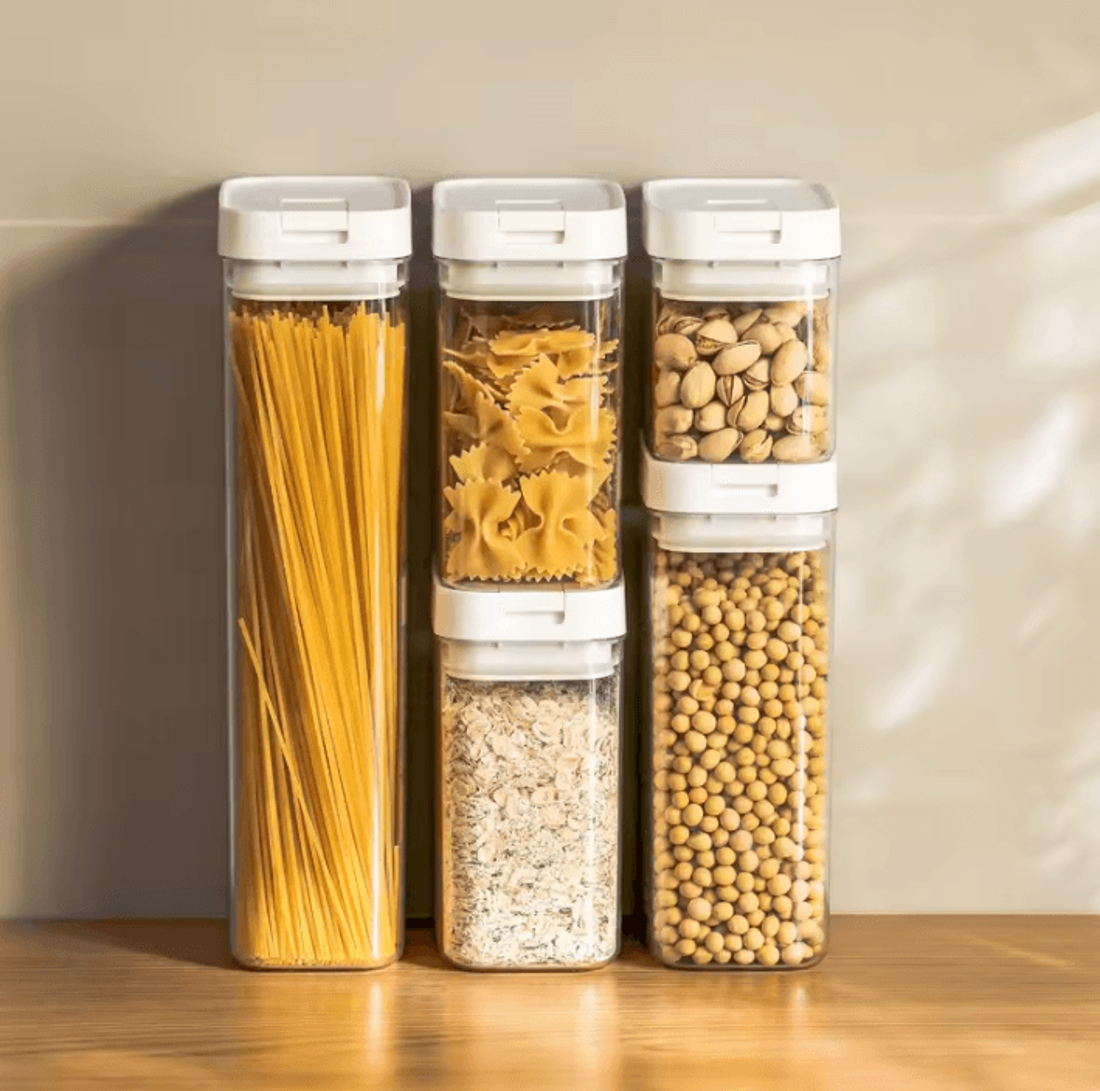 airtight pasta storage container – transparent spaghetti & dry food organizer