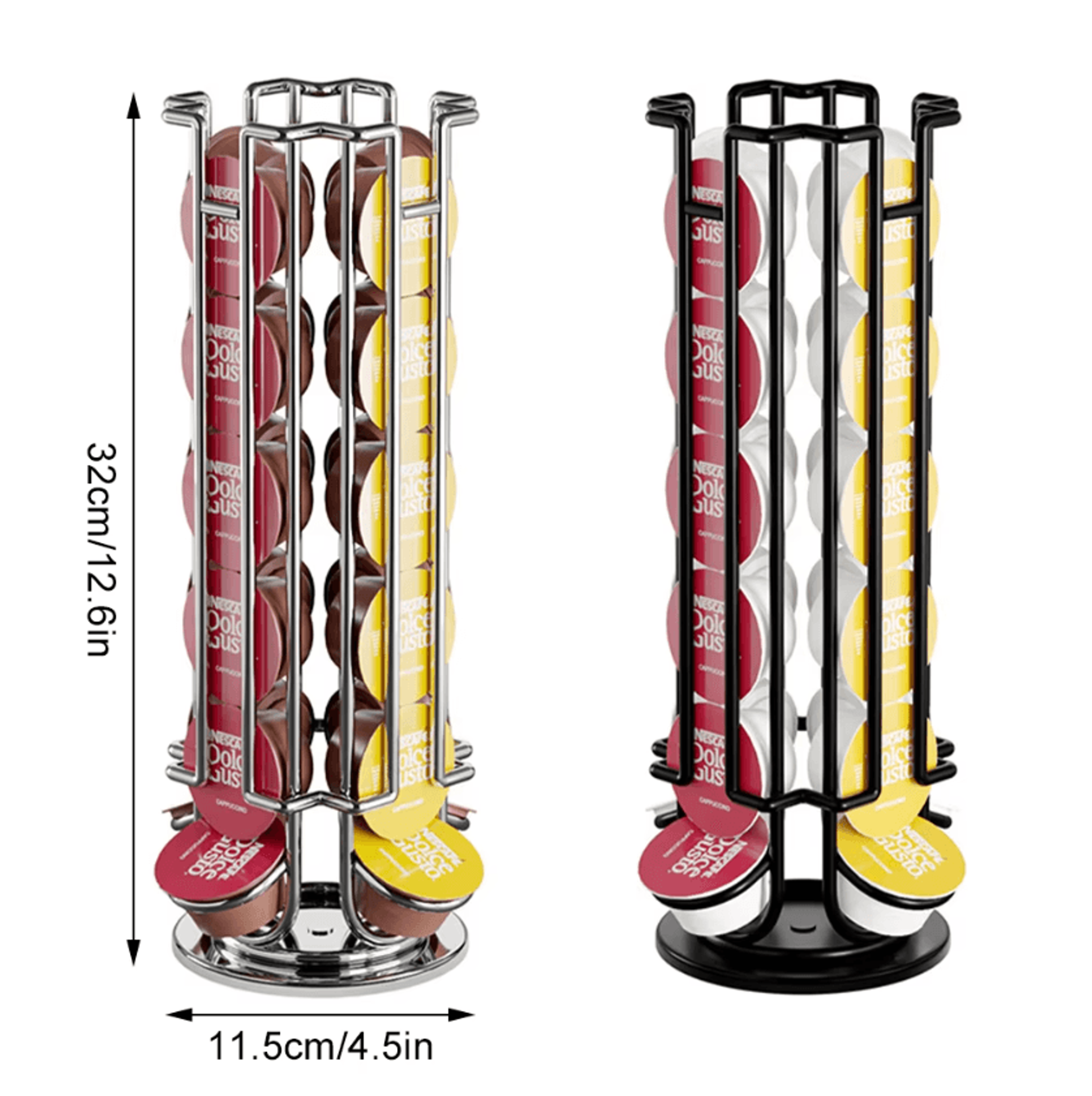 spinserve 360 rotating dolce gusto capsule holder tower