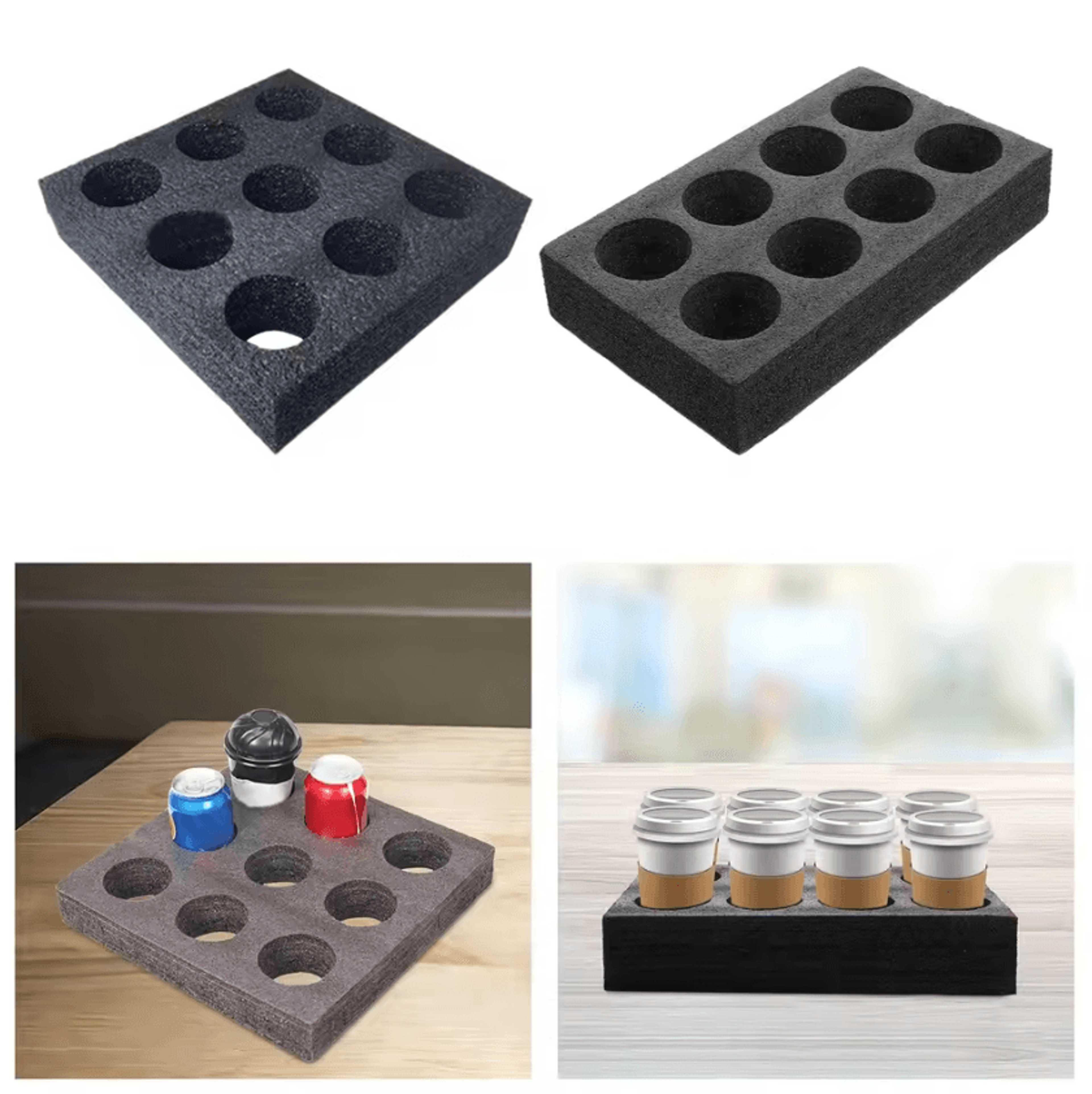 carrycup insulated beverage carrier tray
