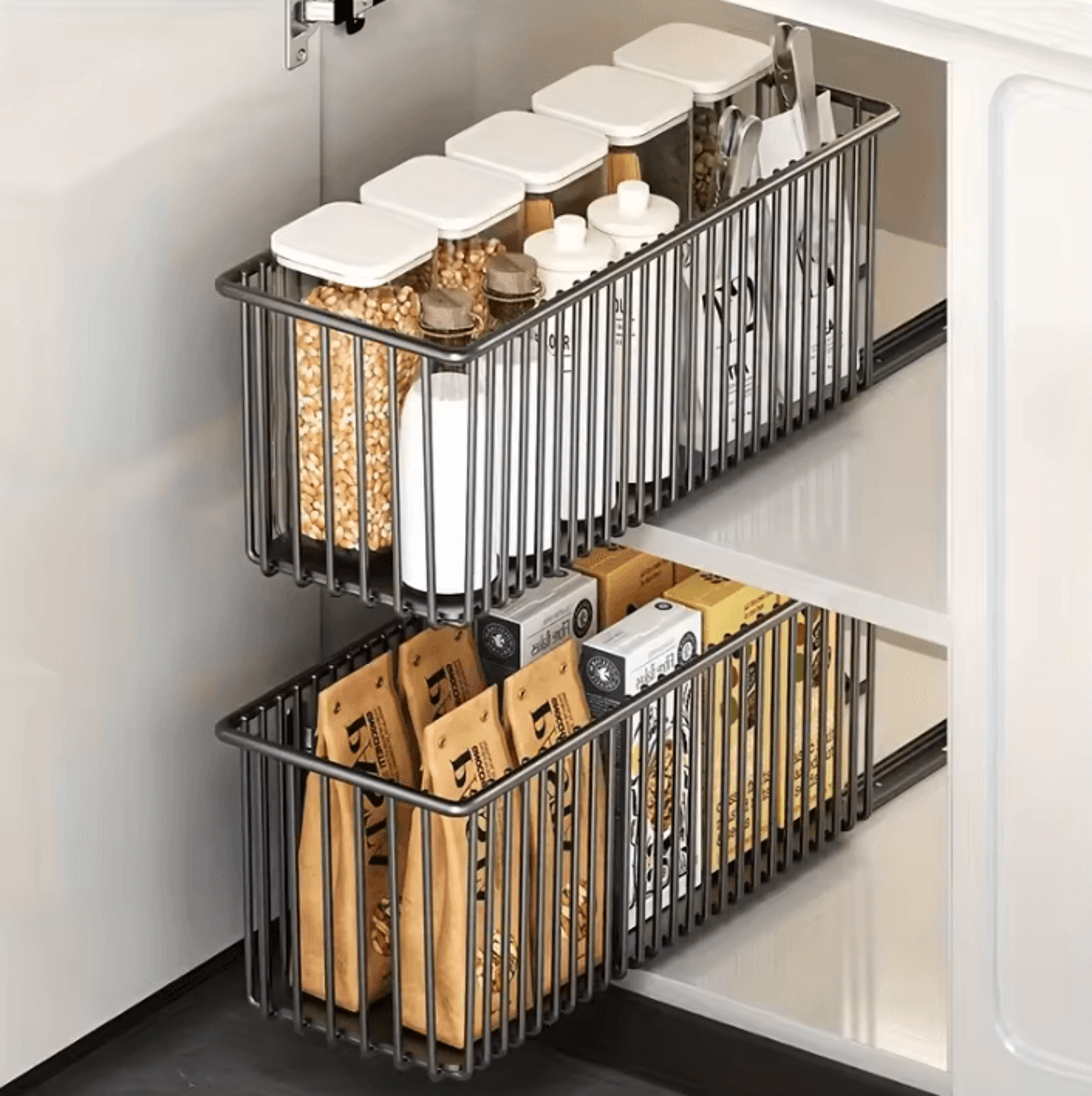 slidemax pull-out cabinet organizer basket