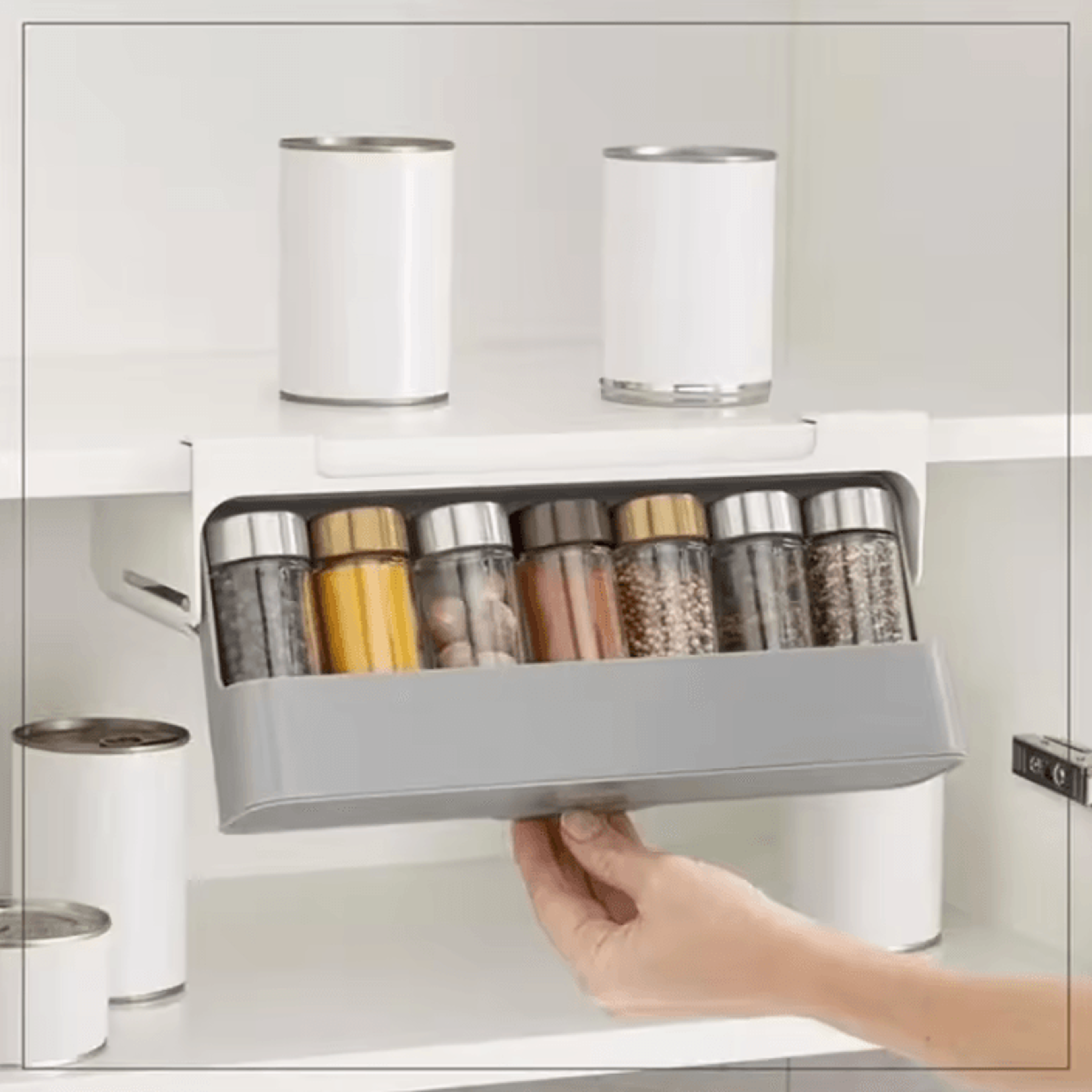 slideease under-shelf spice organizer drawer