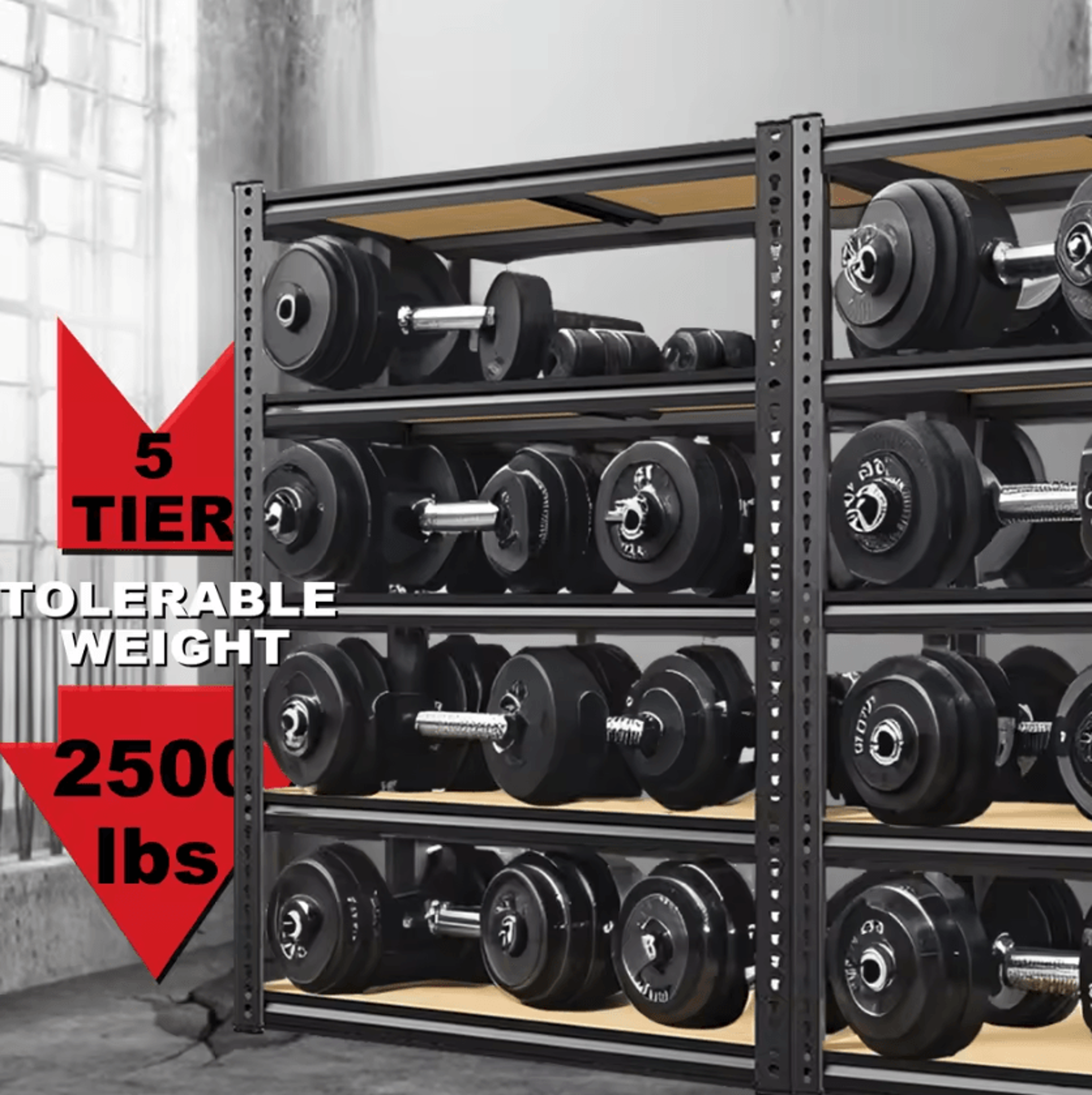 titanmax heavy-duty adjustable garage storage shelving rack