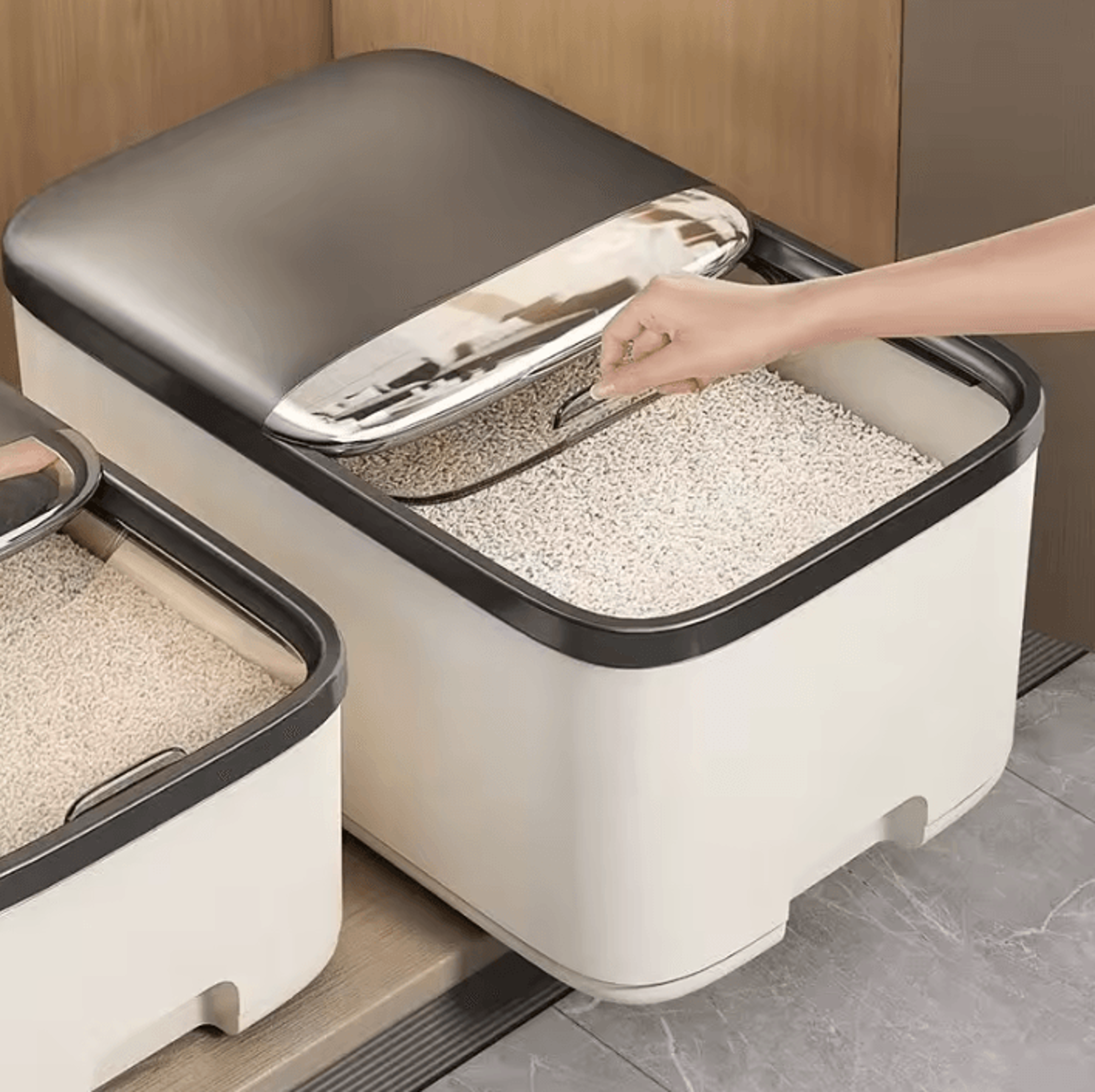 10kg airtight rice storage container – moisture & insect-proof grain storage bin