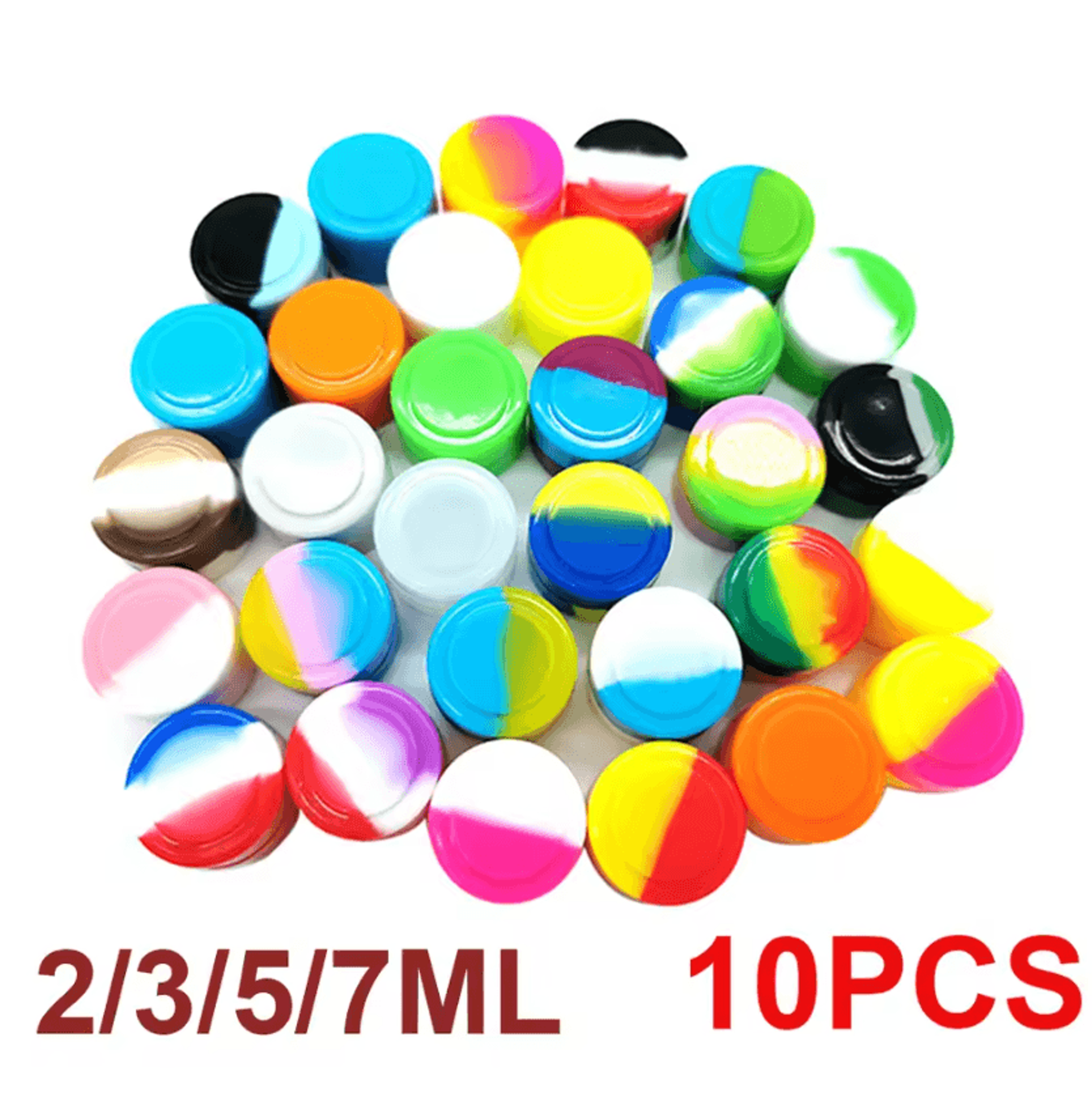 10-piece silicone storage jar set – non-stick mini containers for small item organization