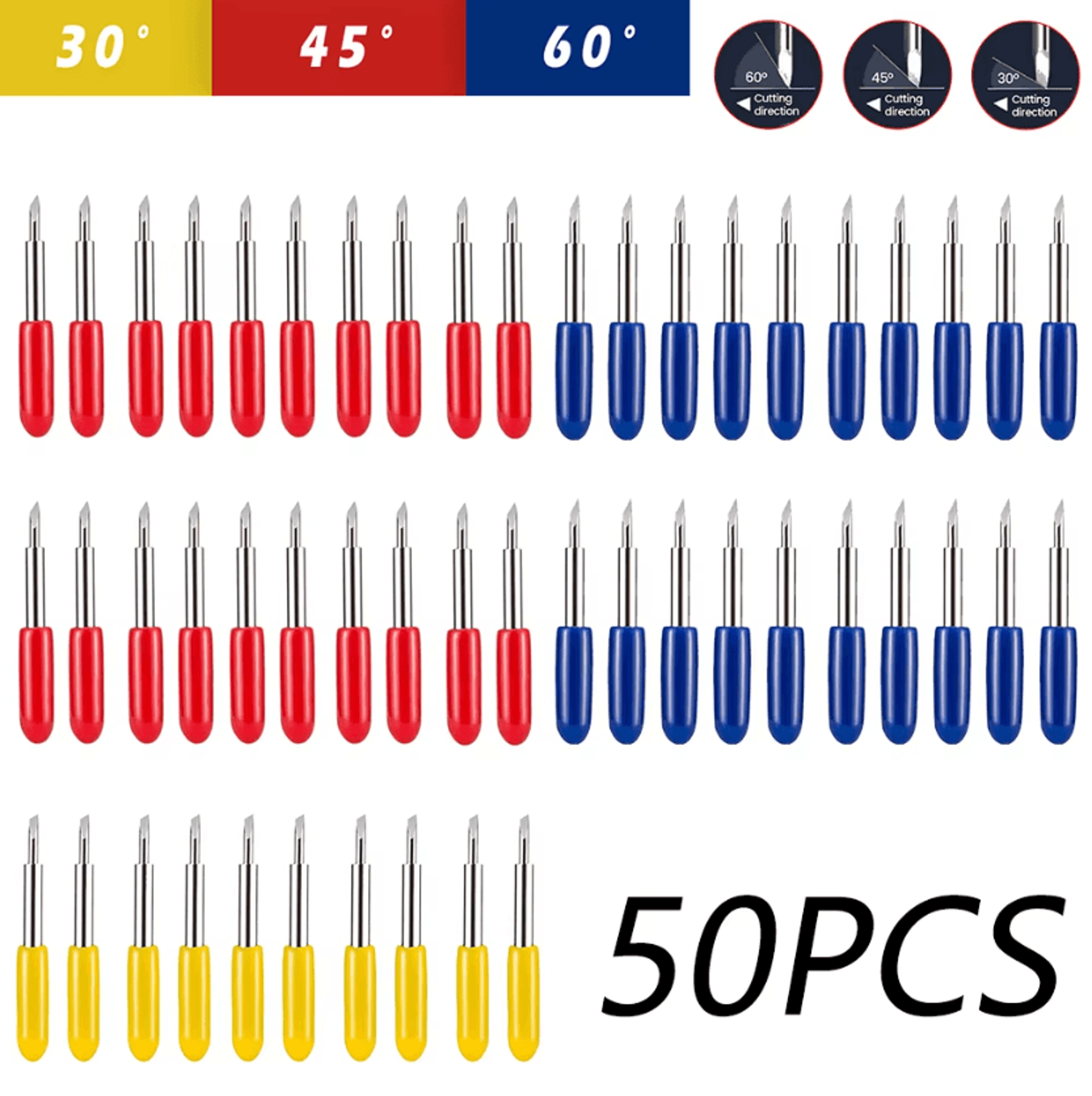 precision replacement plotter blades for cricut, roland & cutting machines