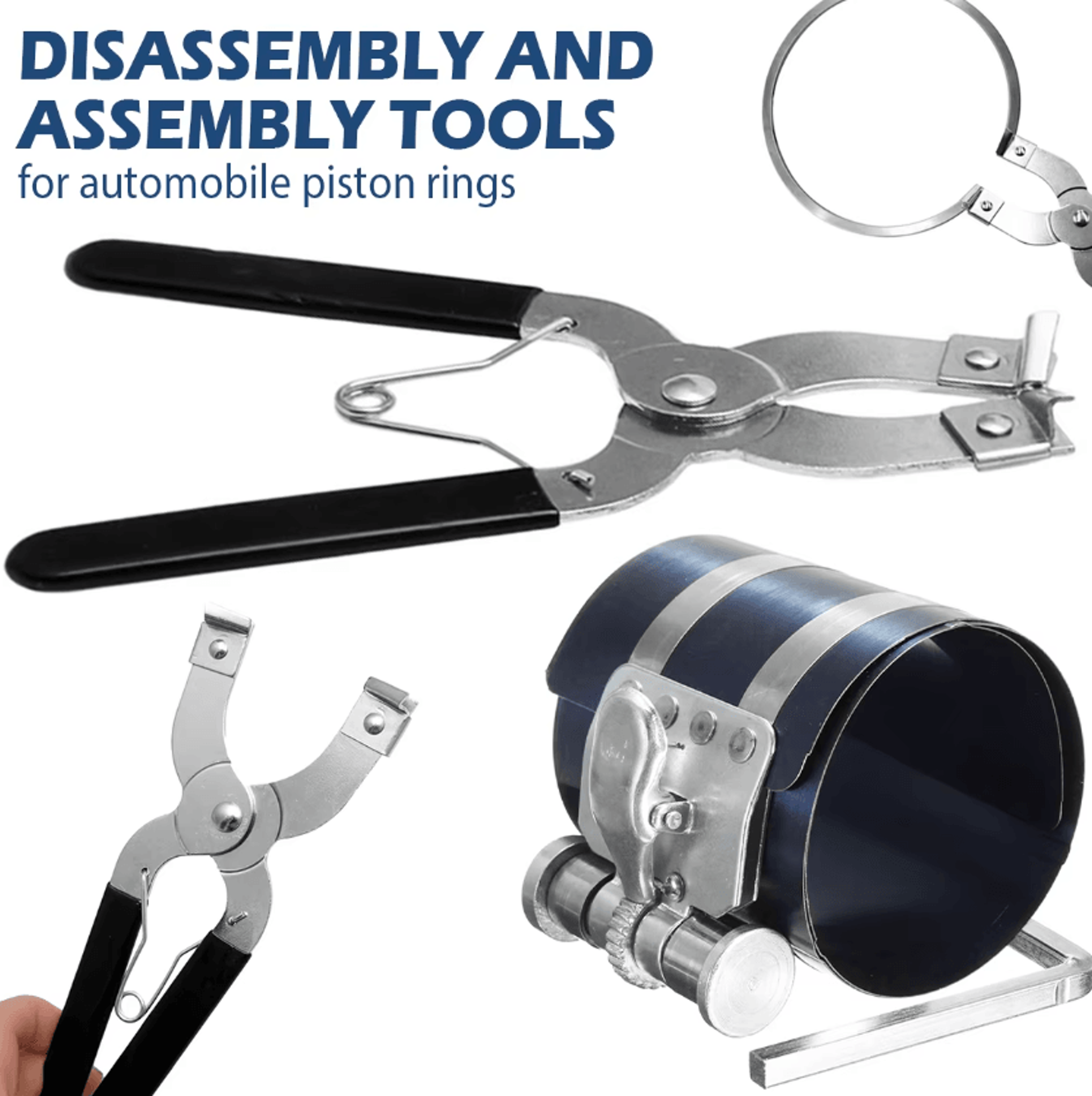 adjustable piston ring installer pliers for fast & safe engine assembly