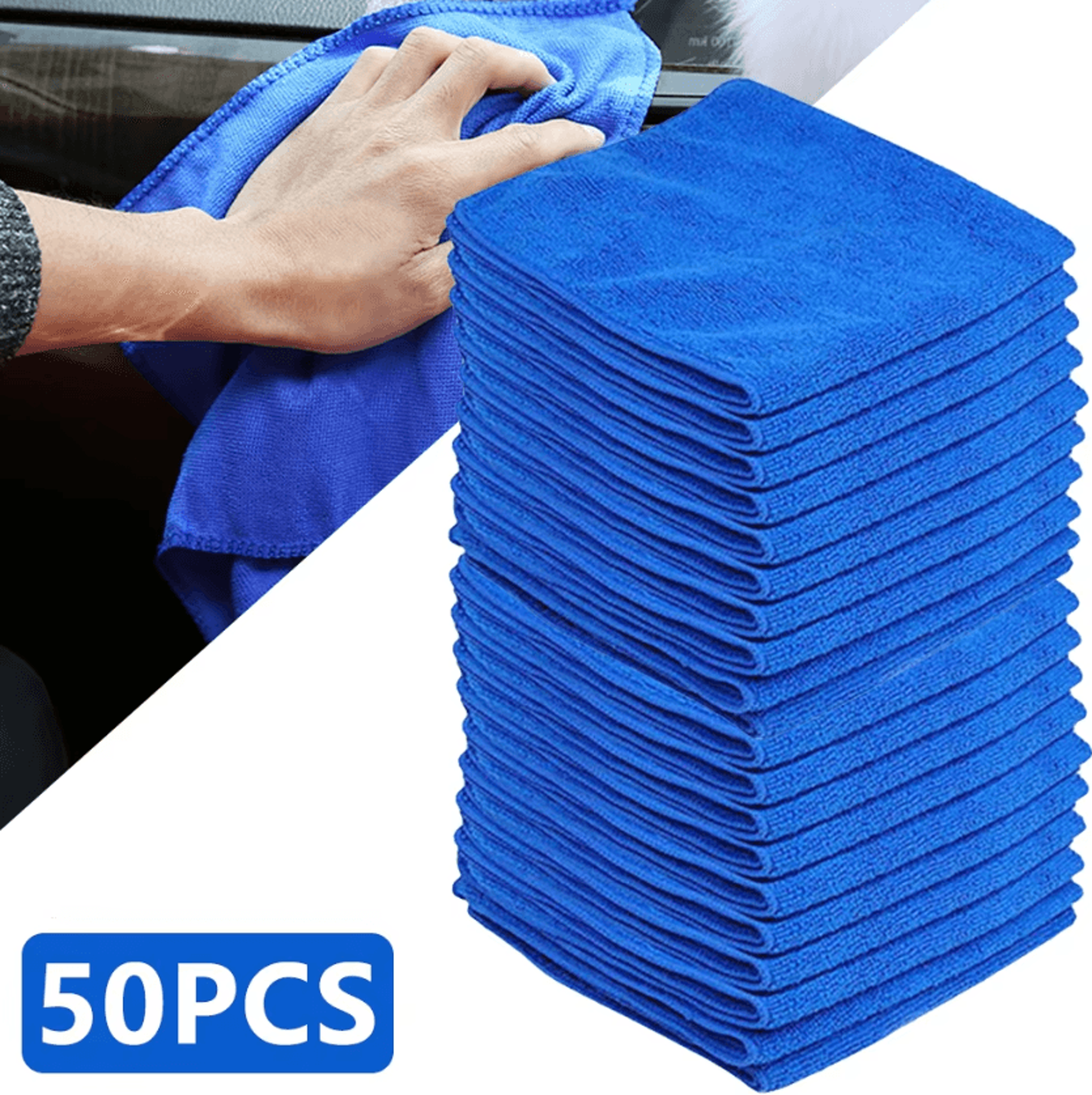ultra-absorbent microfiber cleaning cloths for streak-free home & car care