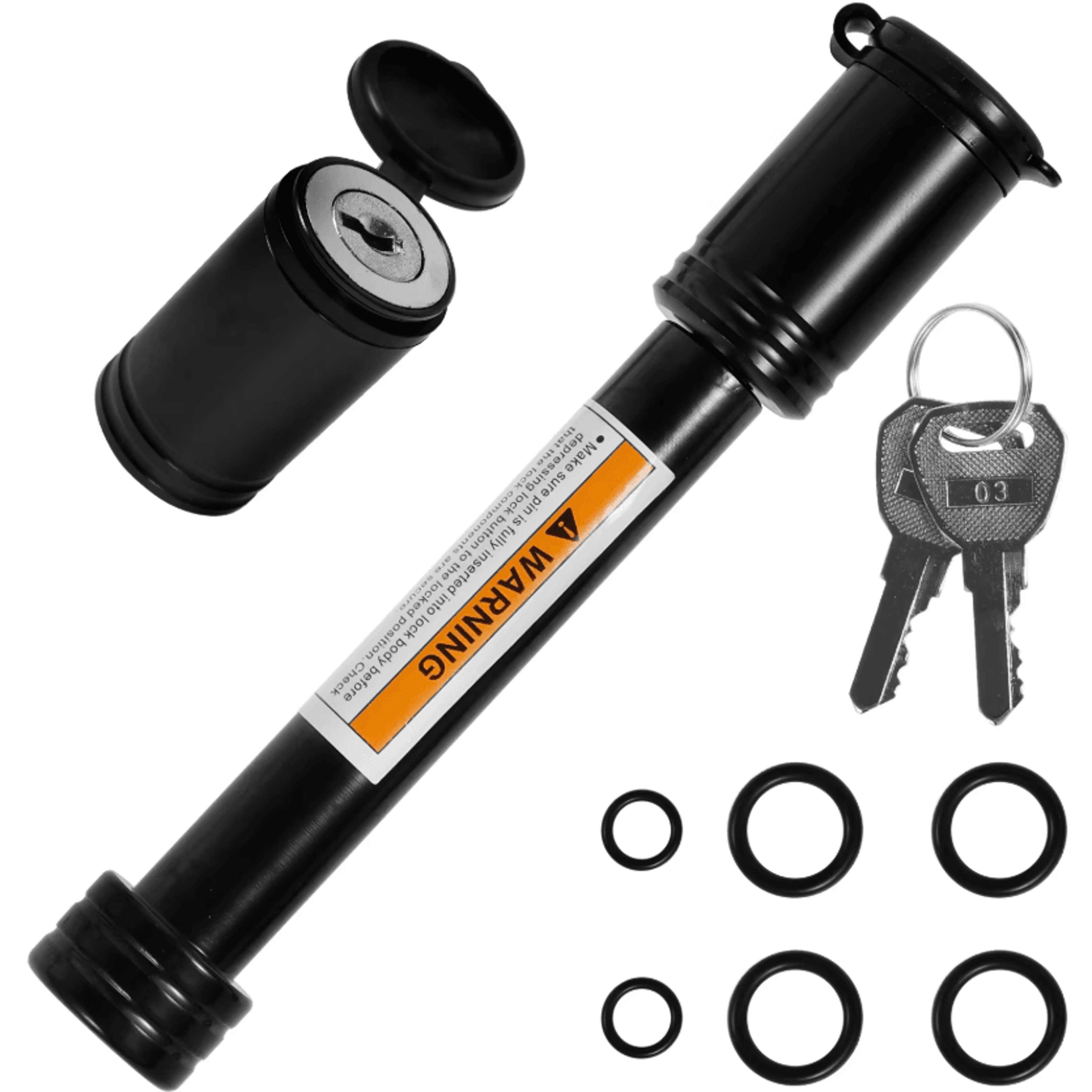heavy-duty trailer hitch lock with keys for secure towing protection