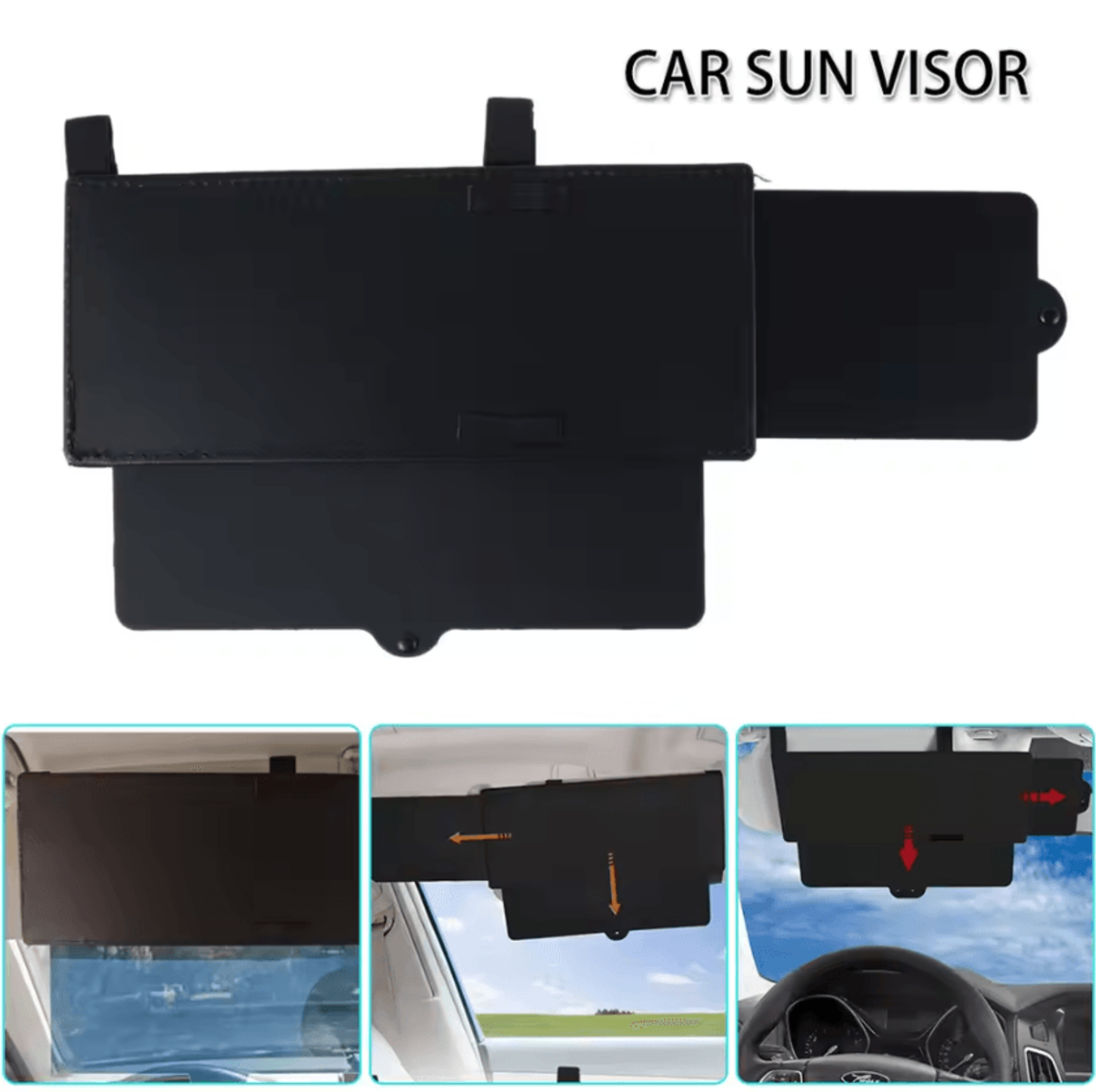 adjustable car sun visor extender for anti-glare driving protection