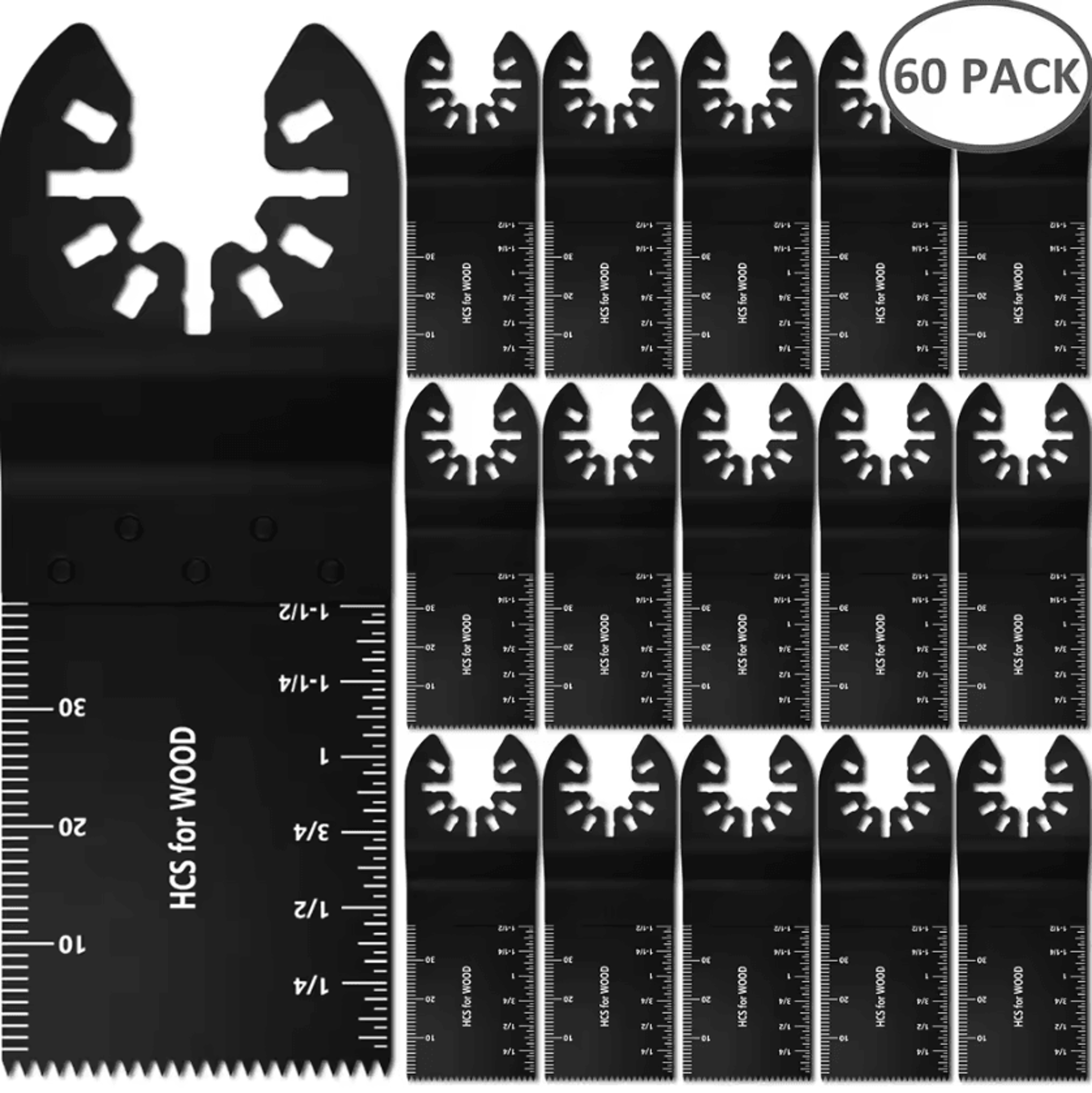 universal oscillating multi-tool saw blade set for cutting, renovation & diy projects