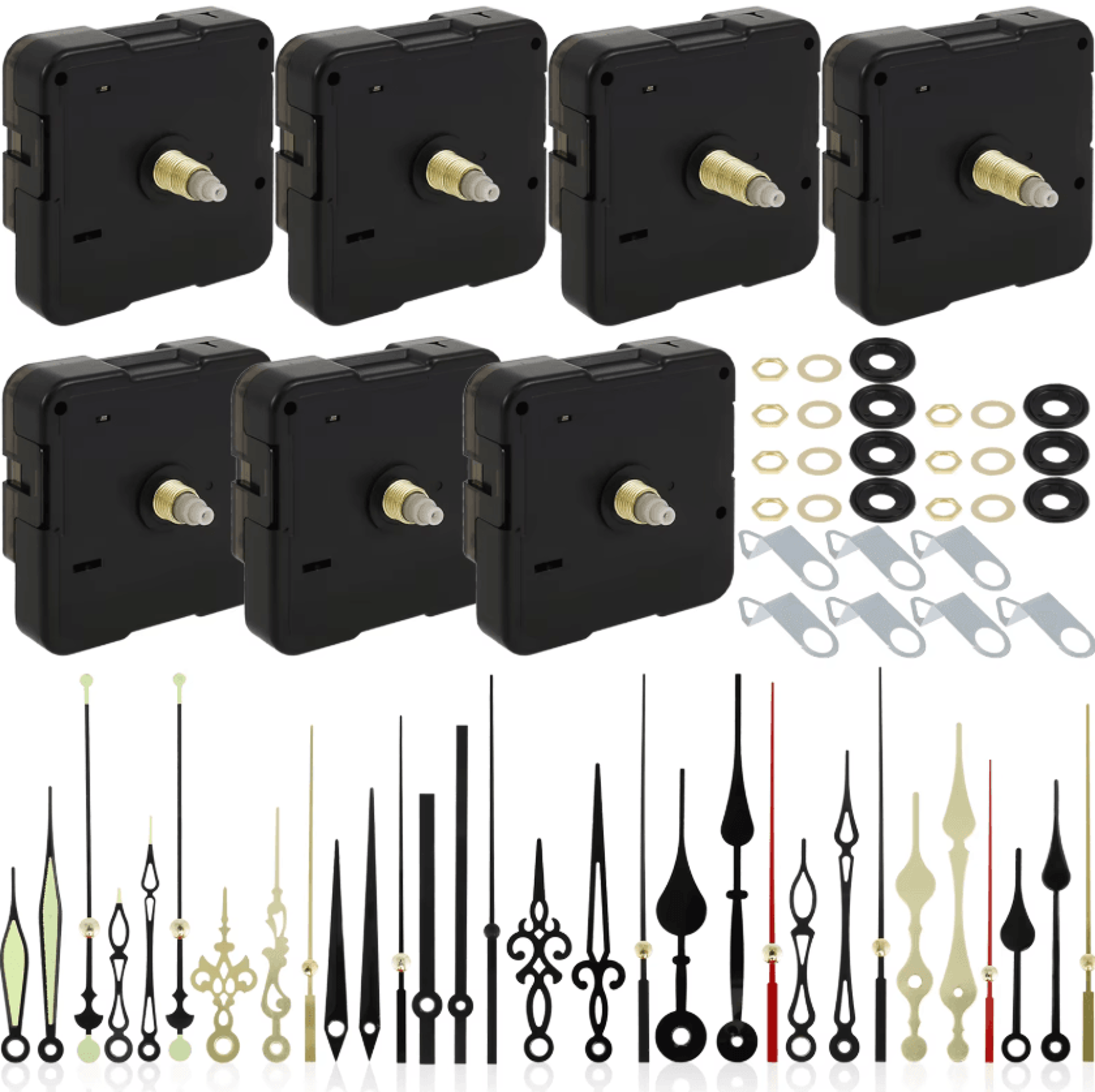 silent quartz clock movement kit with 10 styles of diy clock hands