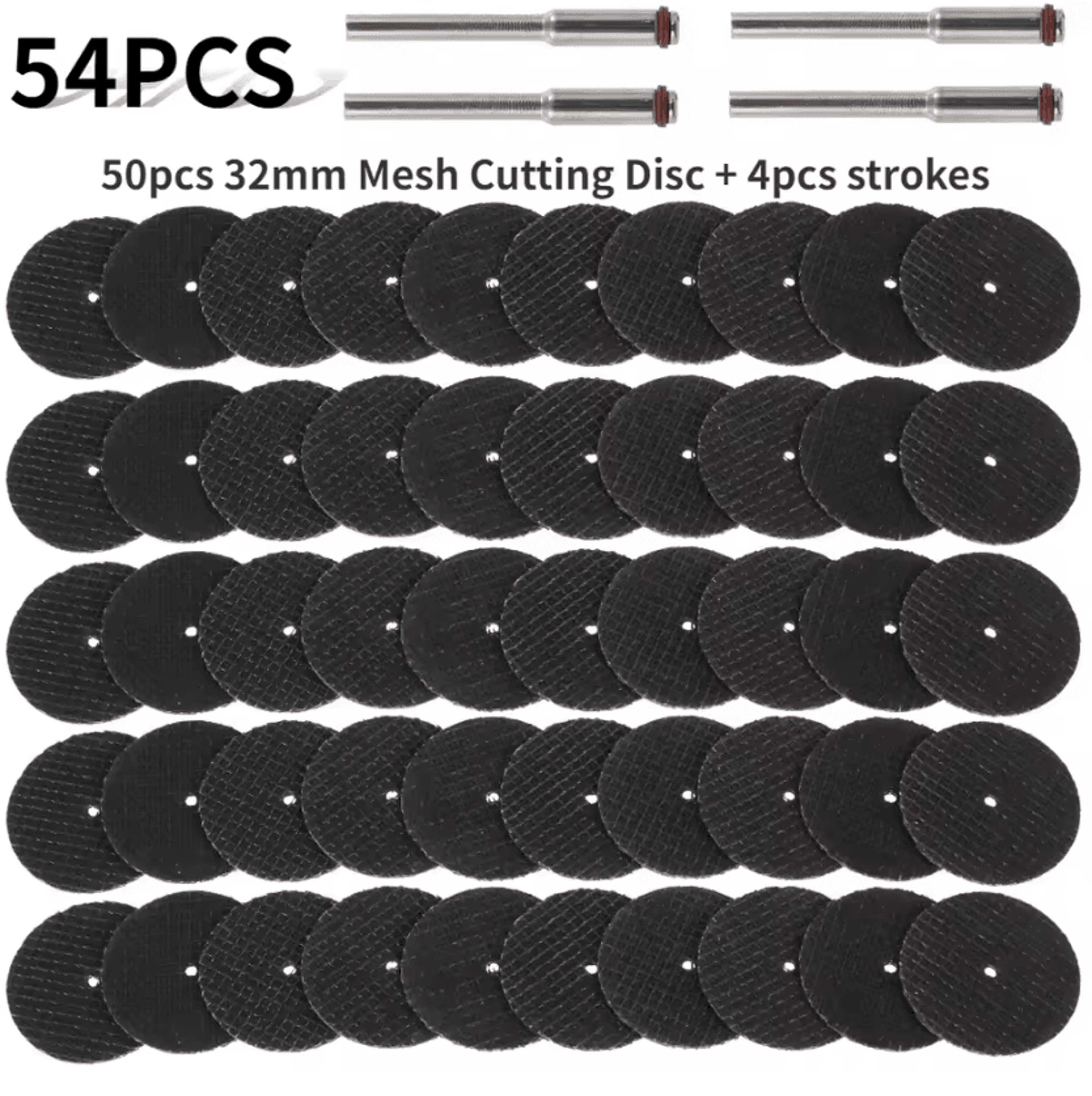 54-piece rotary tool cutting disc kit for metal, grinding & precision cutting