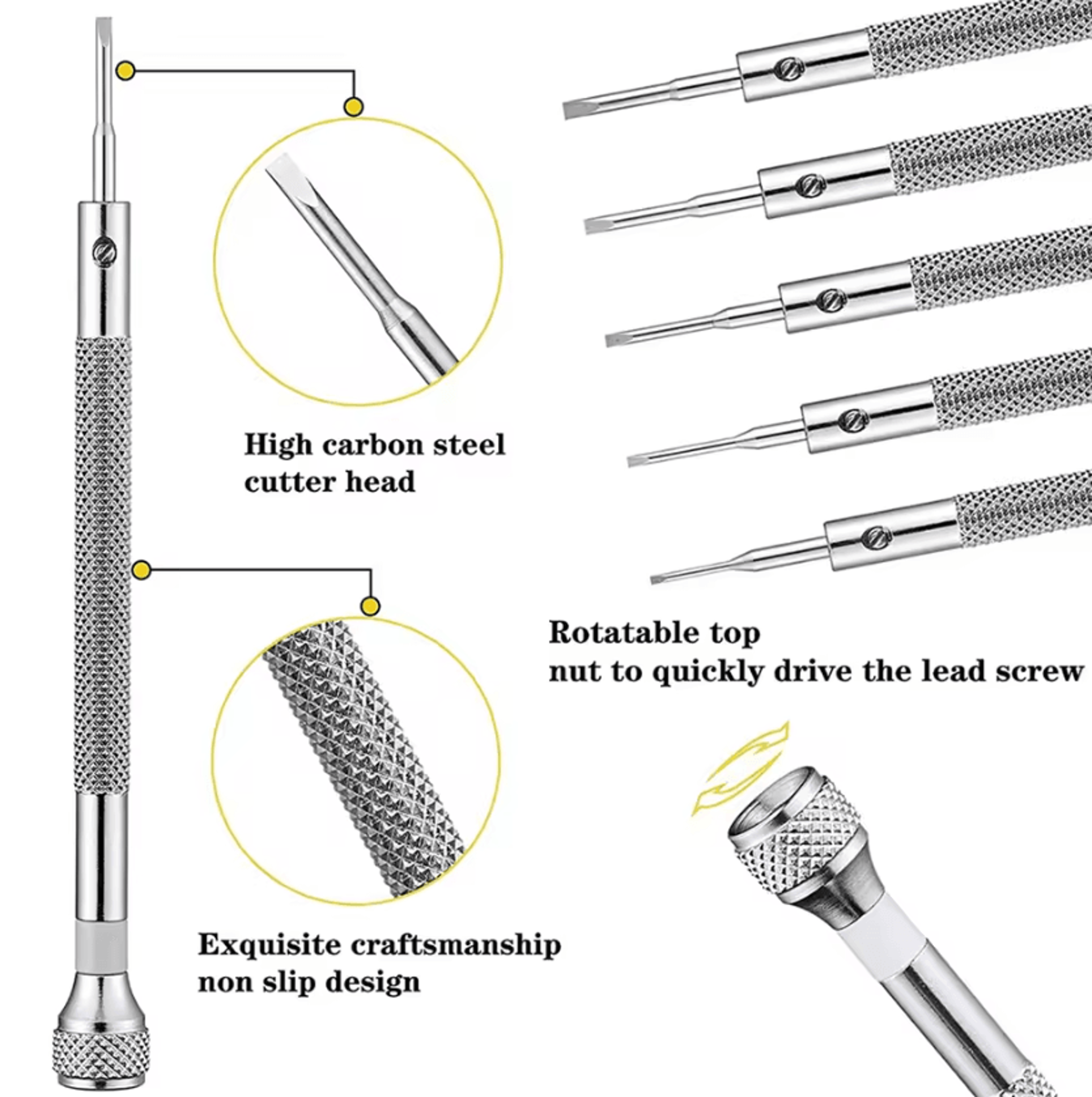 professional precision screwdriver set 0.6–2.0mm micro screwdriver kit for watch & electronics repair