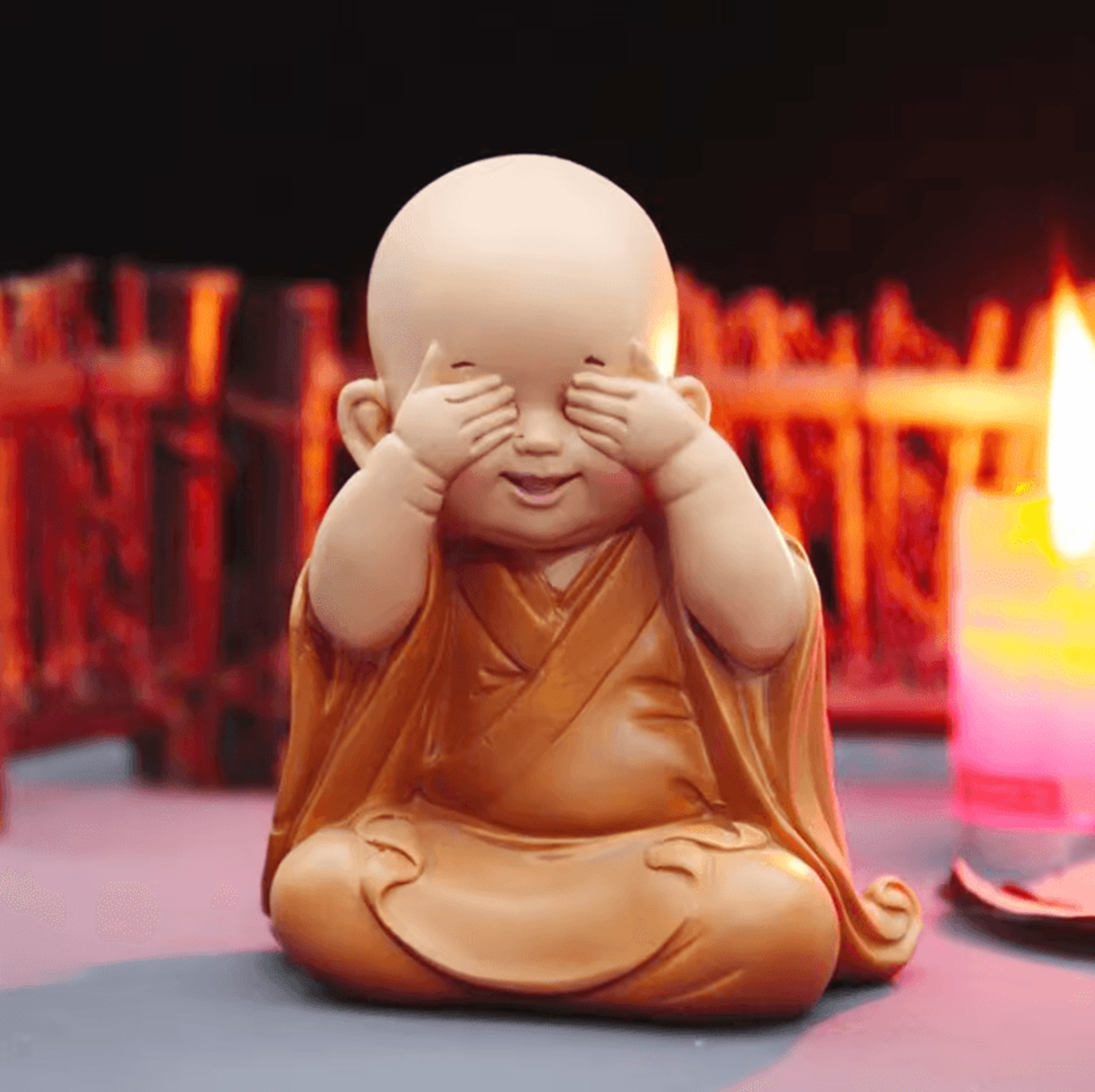 adorable little monk figurine mini baby monk statue zen home decor