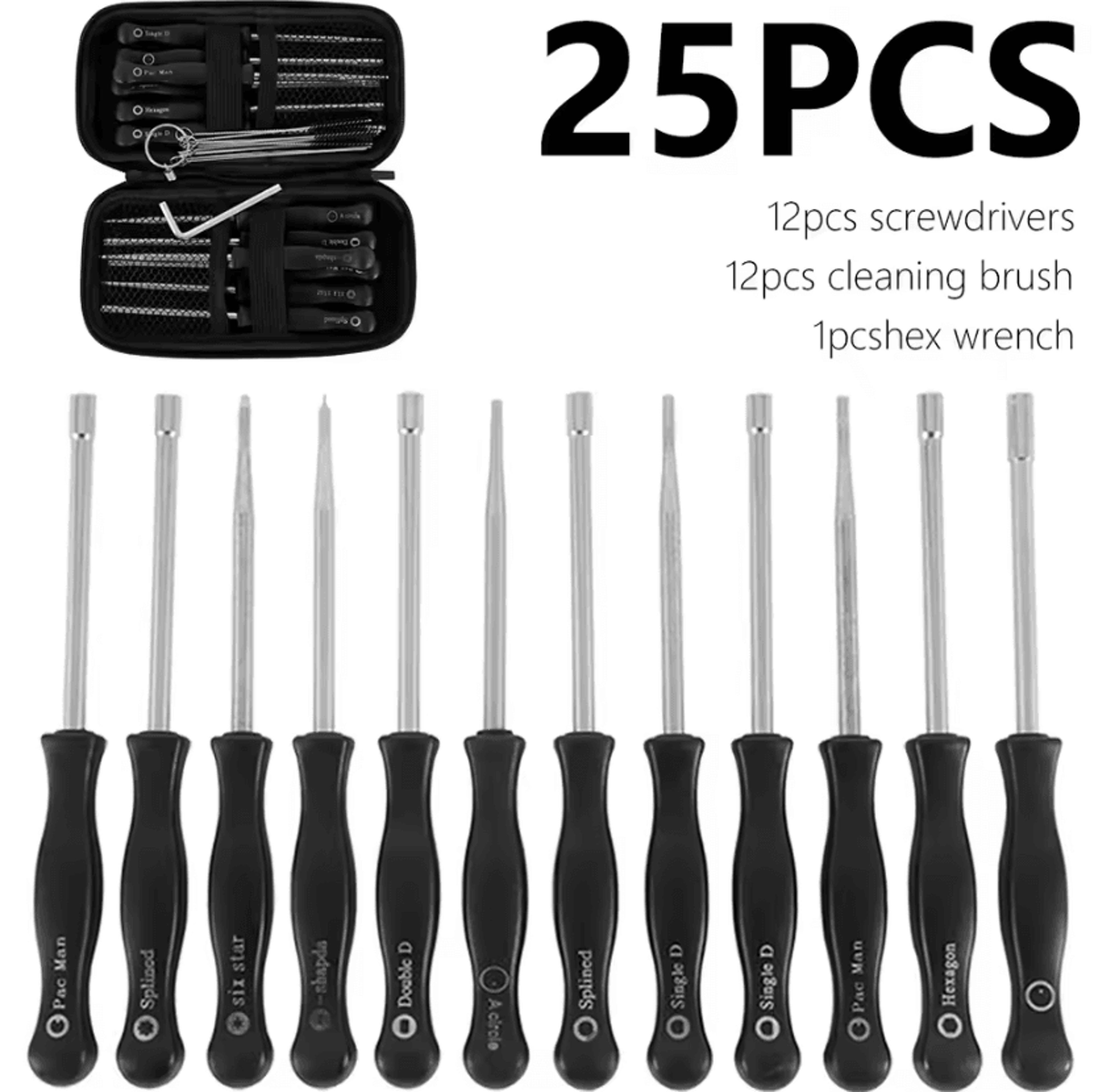 professional 25-piece carburetor adjustment tool kit carburetor cleaning brush set for 2-cycle small engines