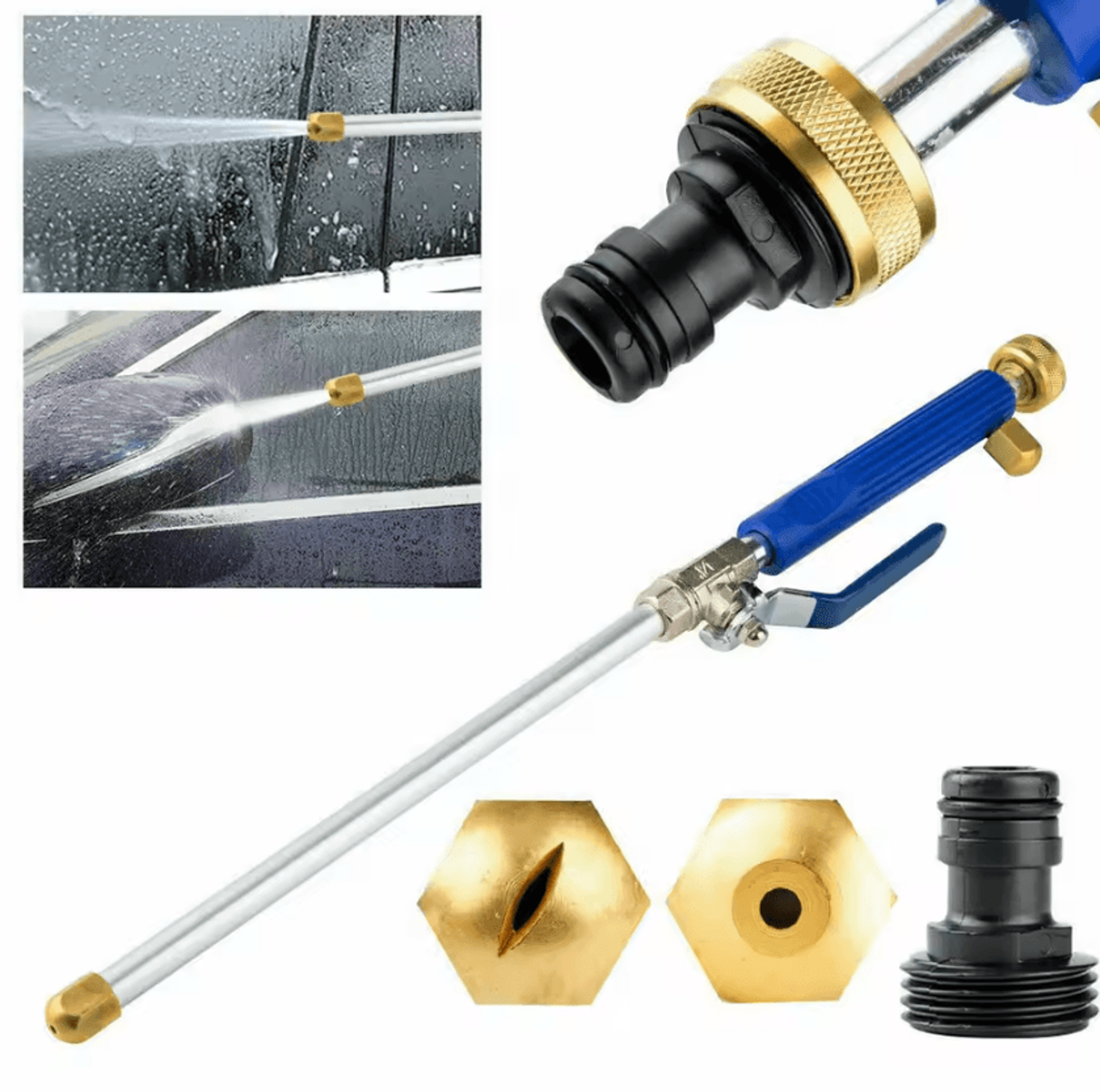 high-pressure water hose nozzle car wash sprayer wand for home & garden cleaning