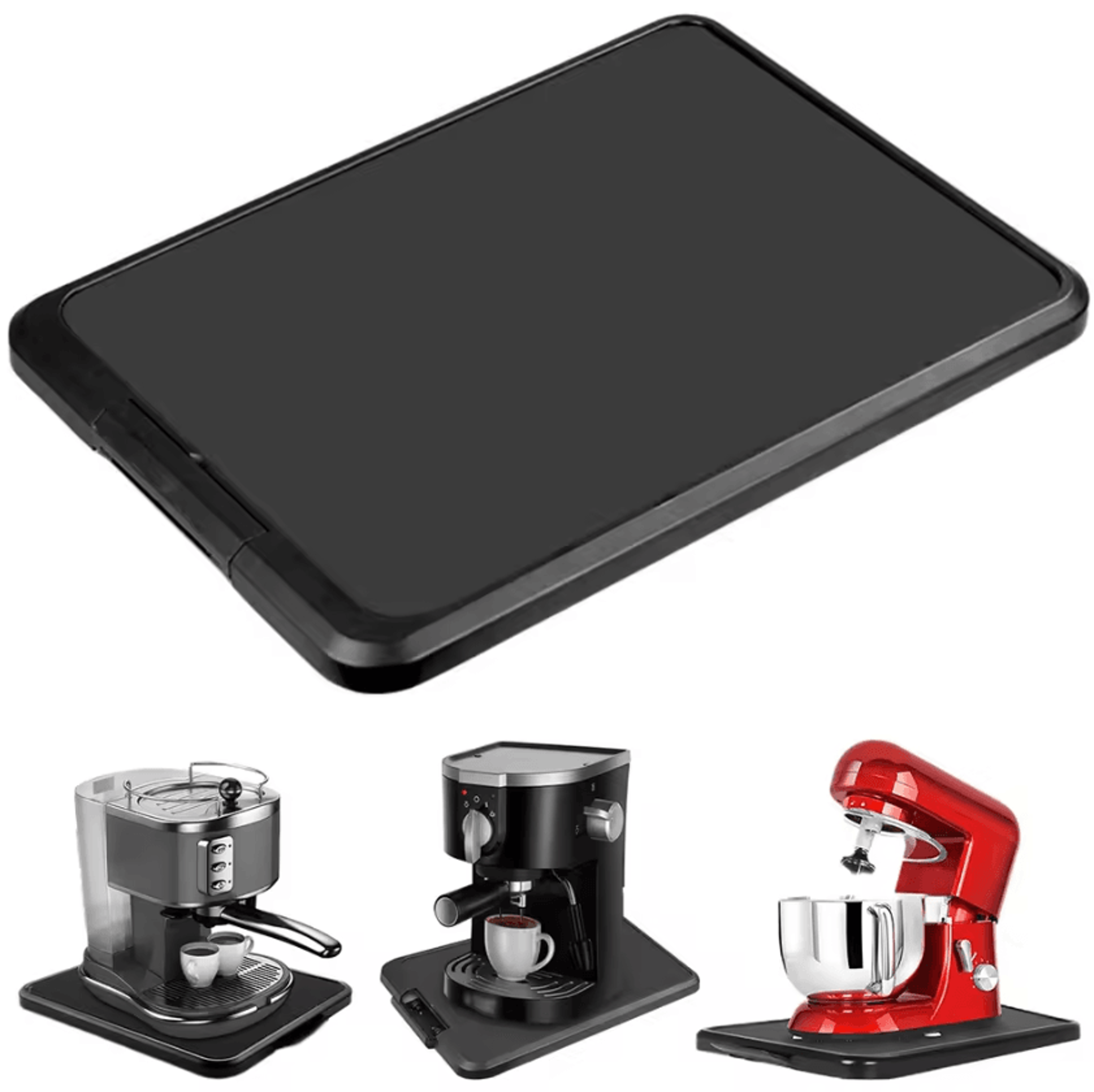 kitchen appliance sliding tray with wheels – non-slip rolling coffee maker stand for countertops