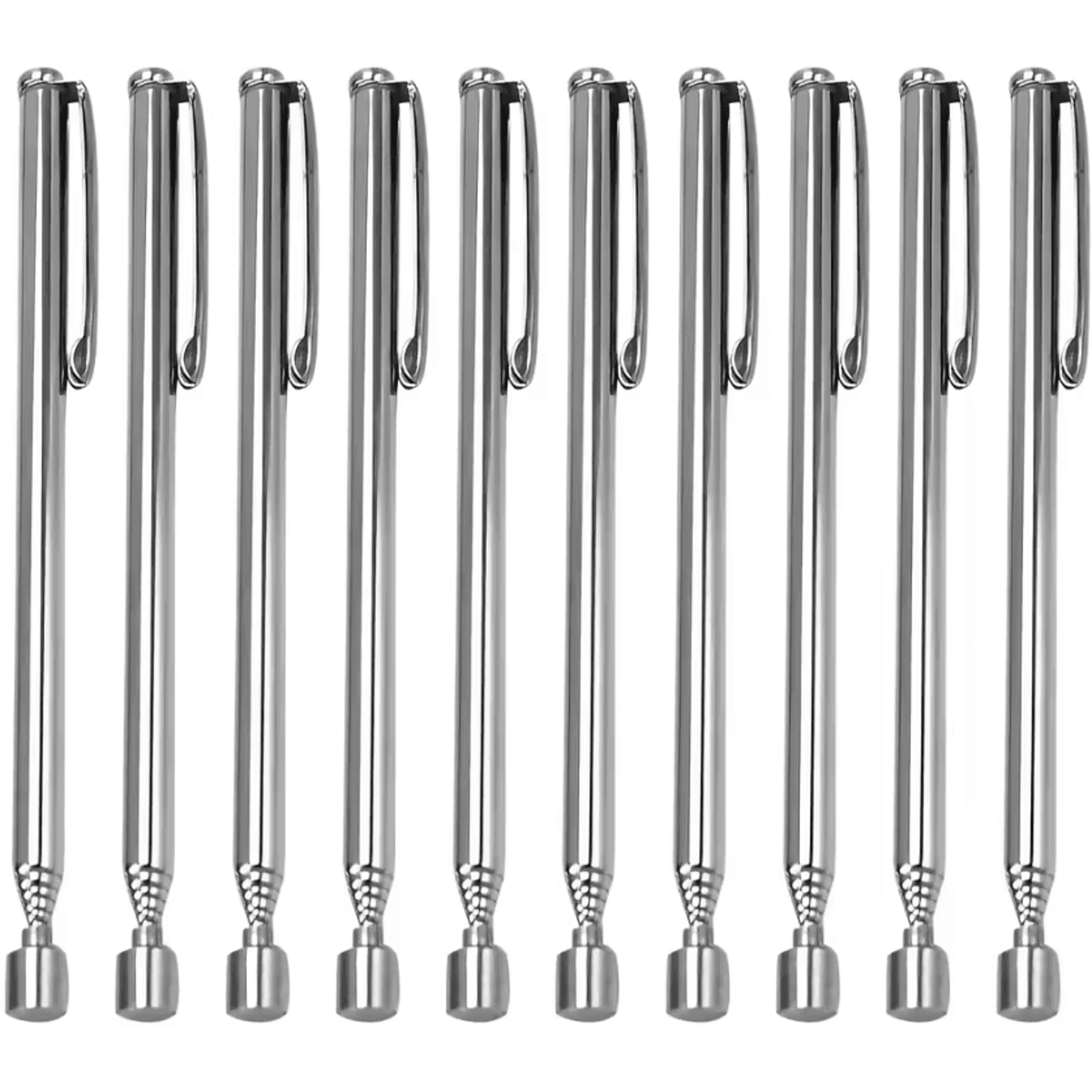 10-piece telescoping magnetic pickup tool set – extendable magnet grabber with pocket clip
