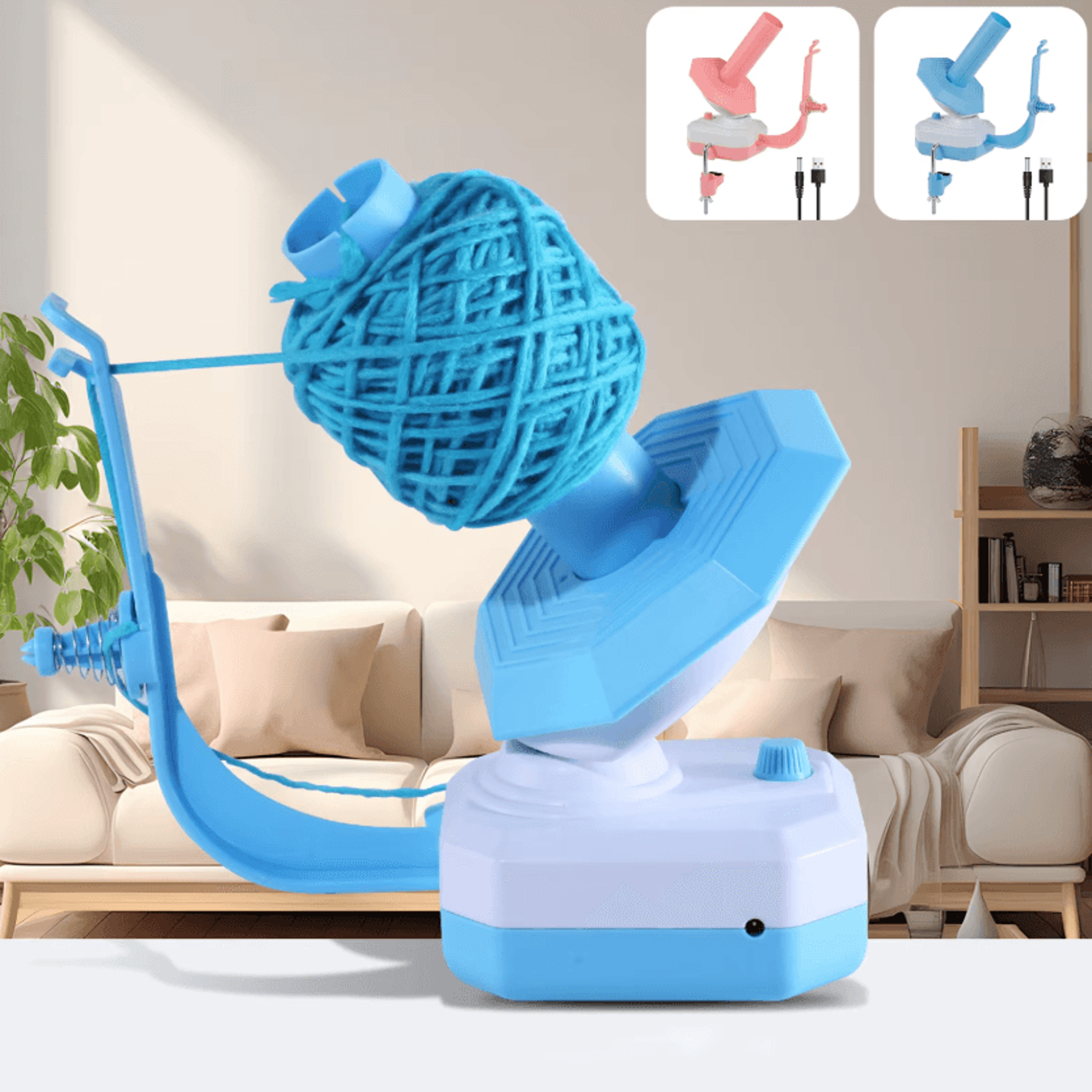 electric yarn ball winder – automatic yarn cake winder with stepless speed control for knitting & crocheting