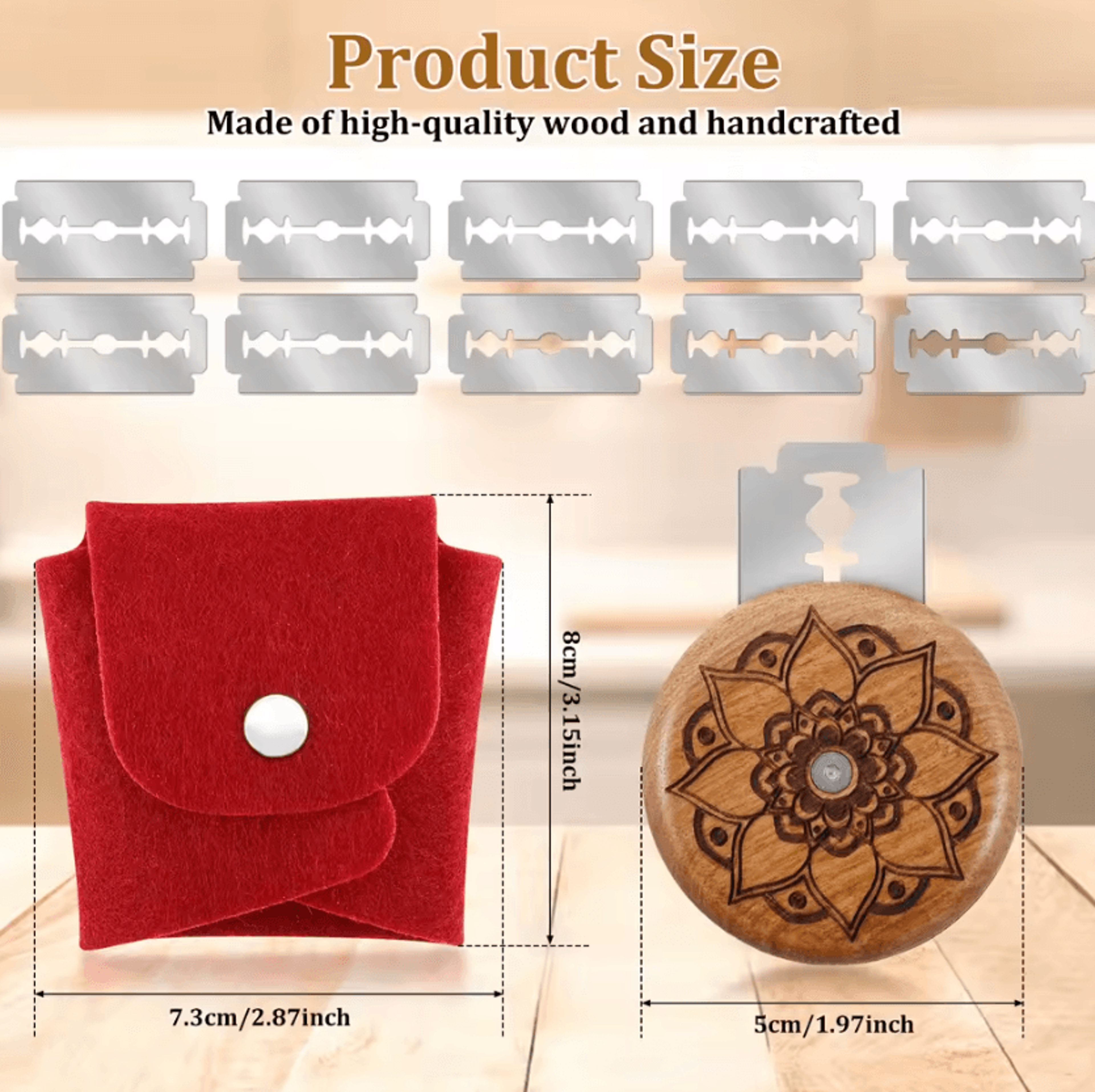 professional bread lame wooden dough scoring tool with razor for sourdough baking
