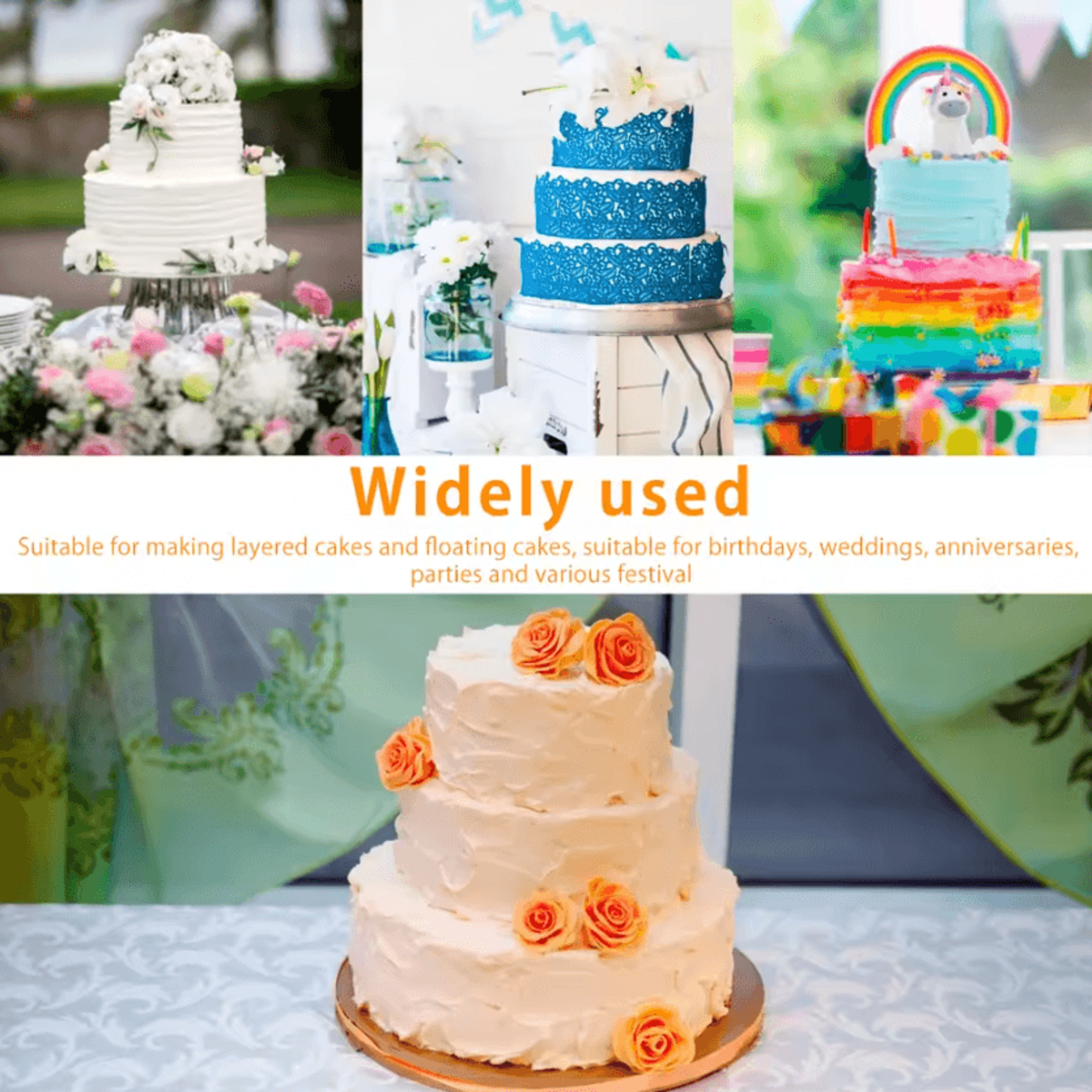heavy-duty cake dowels plastic cake support rods for tiered cake stacking 20 pieces
