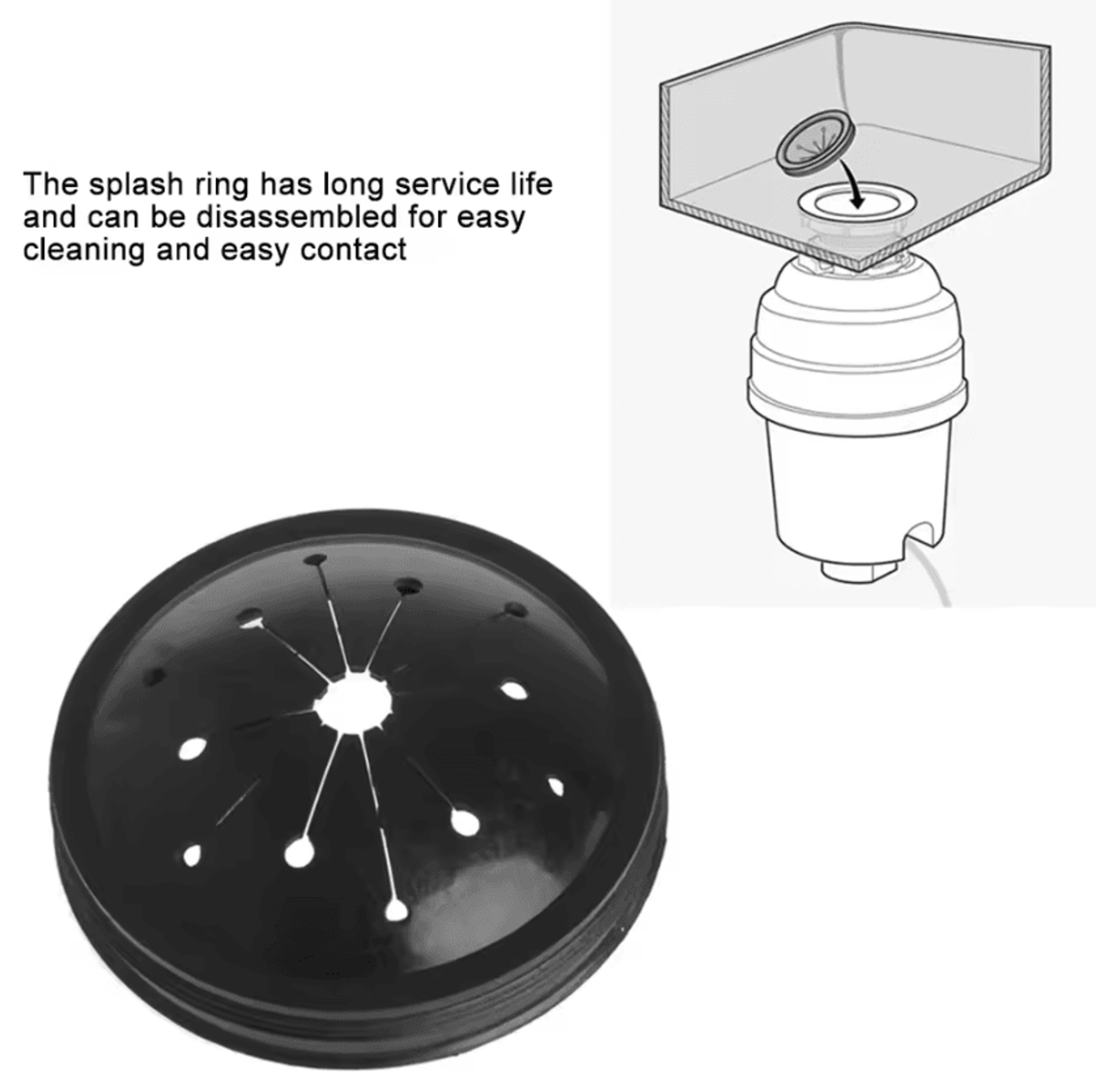 universal kitchen sink stopper 3 inch garbage disposal splash guard & drain plug replacement